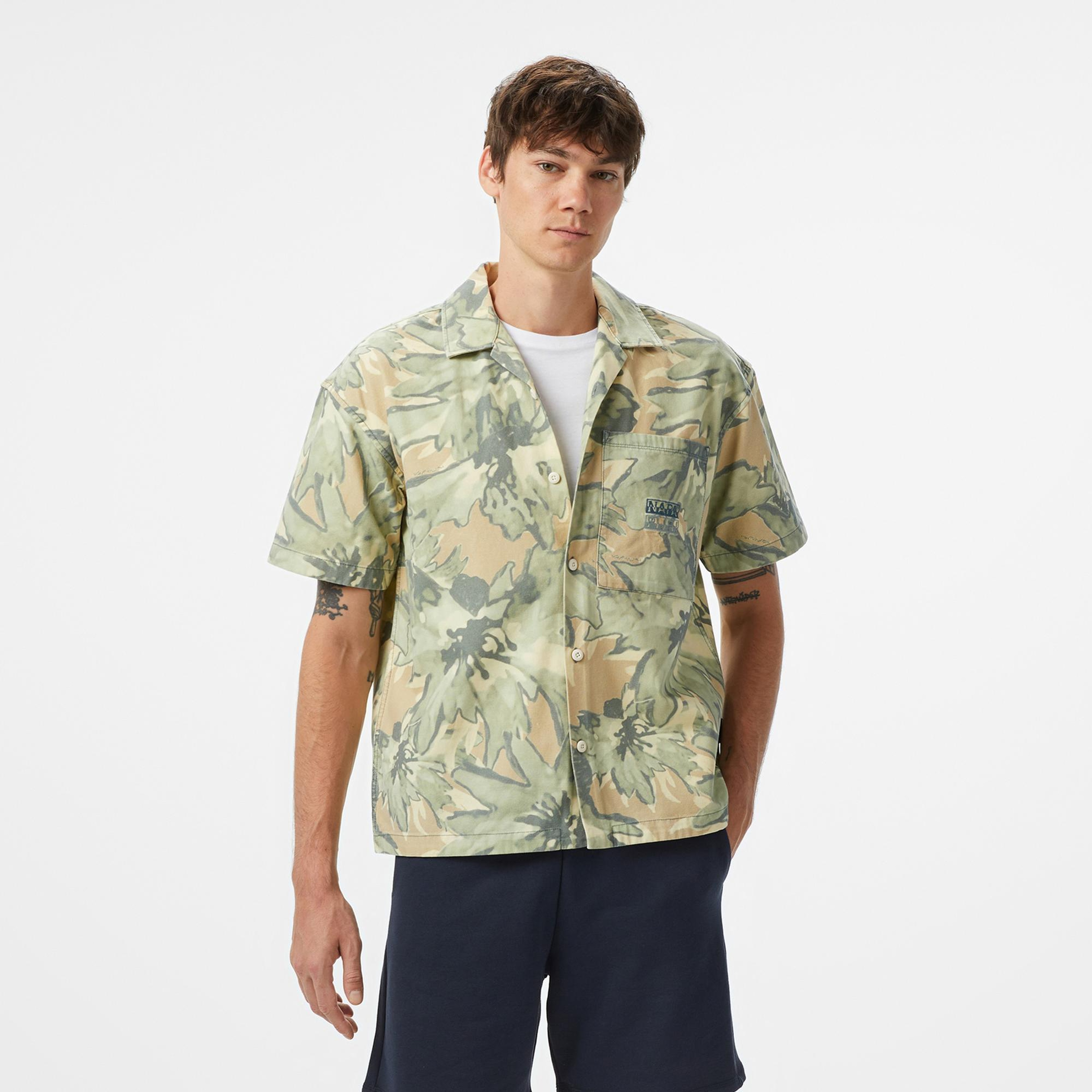 Napapijri G-Talla SS Erkek Renkli Gömlek
