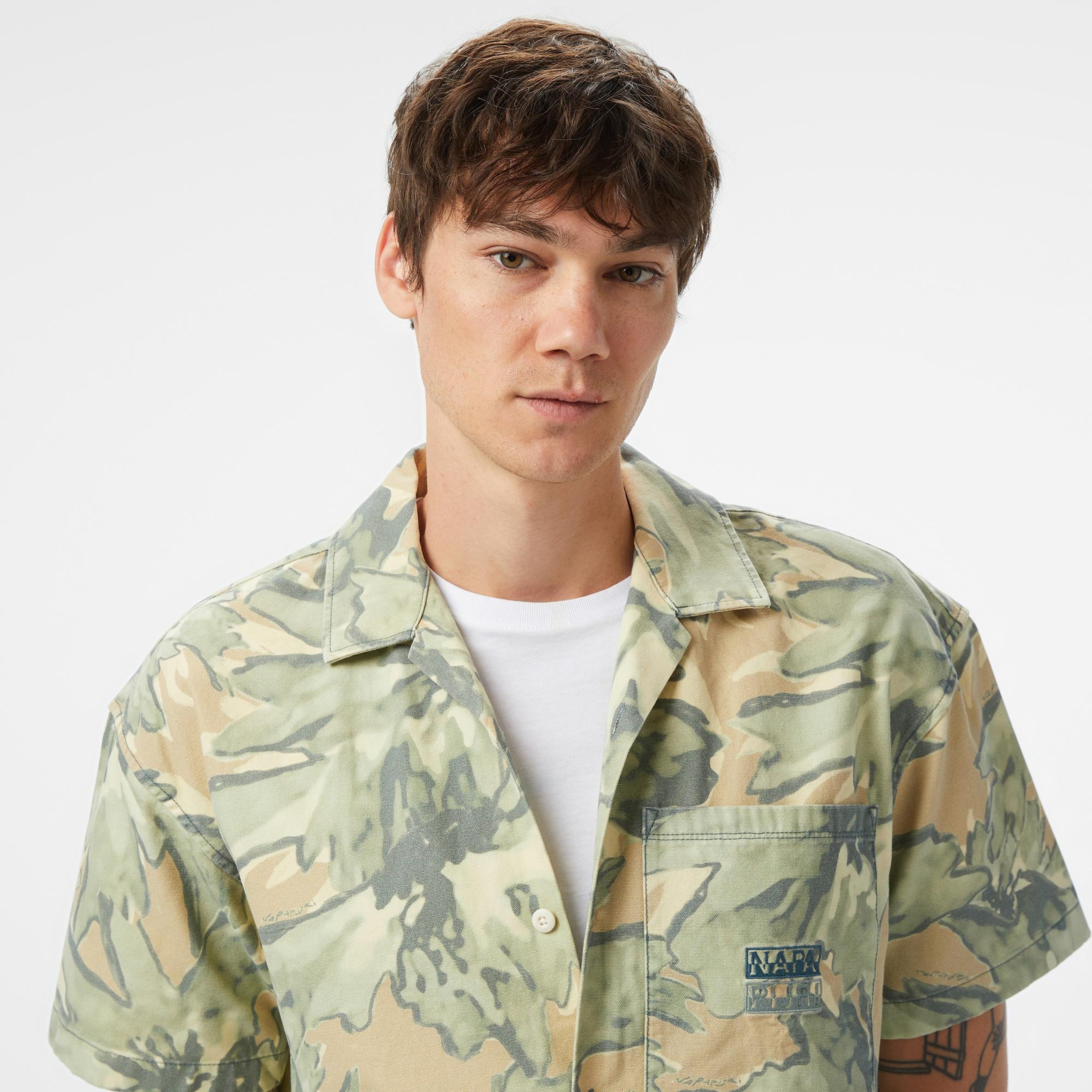 Napapijri G-Talla SS Erkek Renkli Gömlek