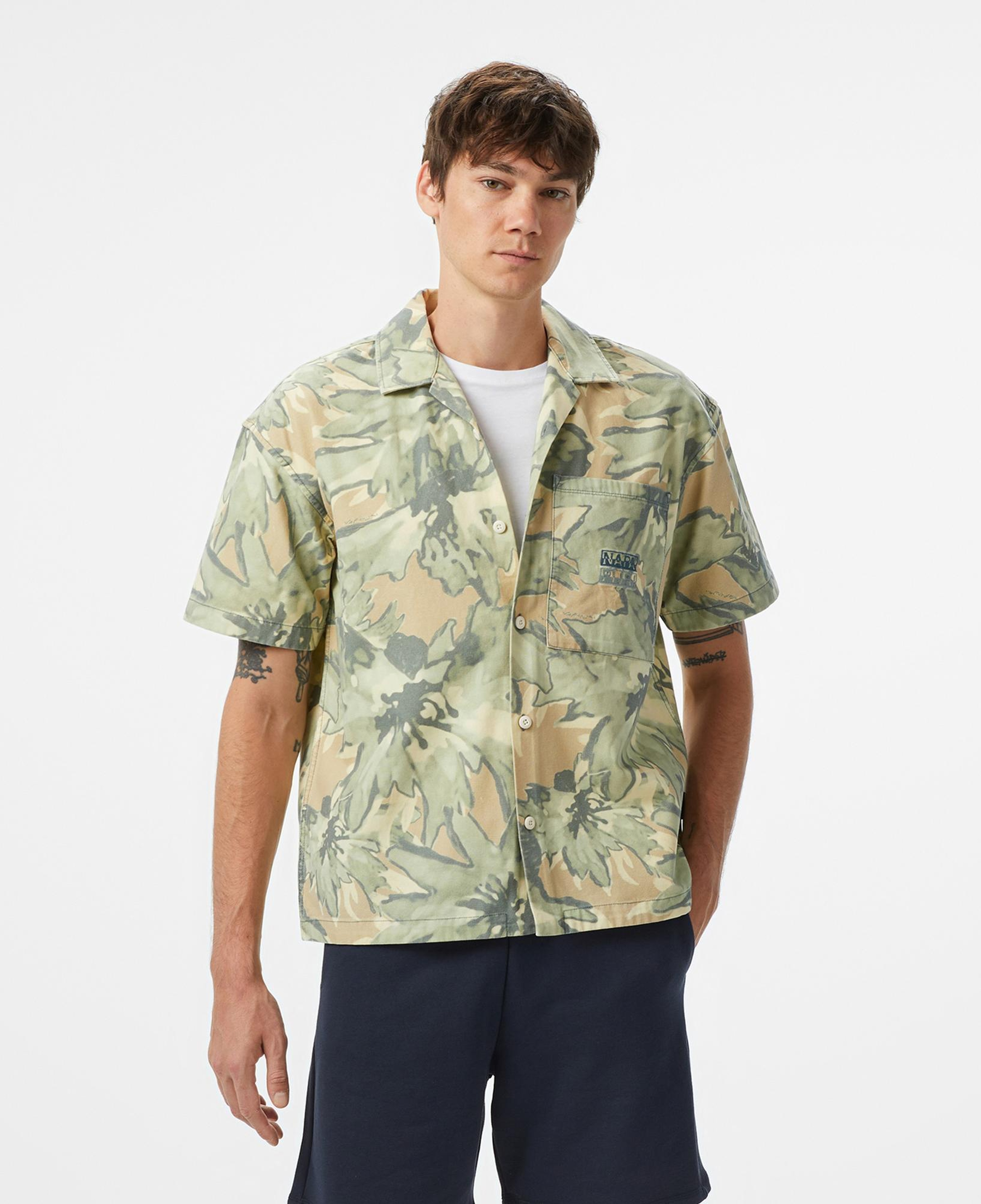 Napapijri G-Talla SS Erkek Renkli Gömlek
