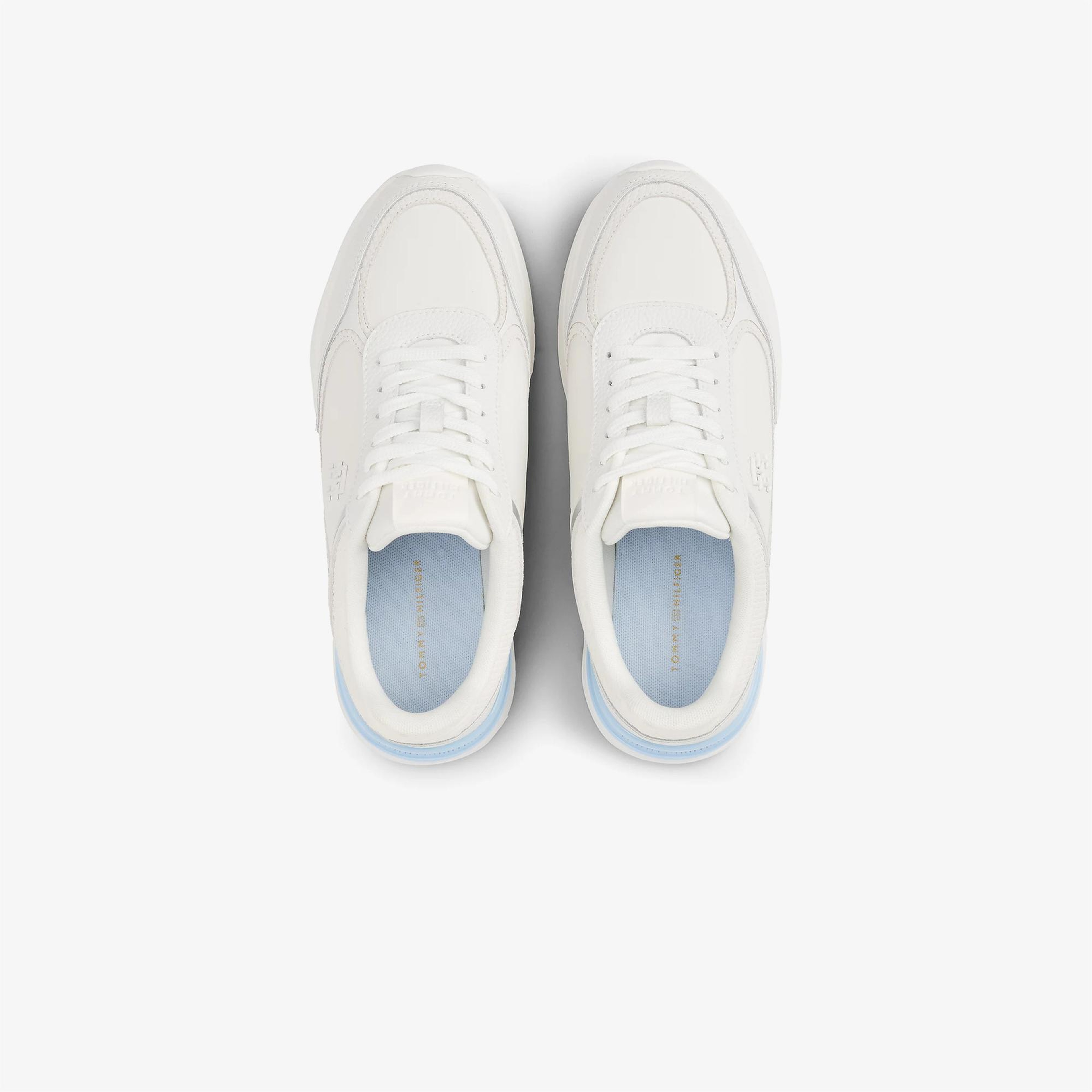 Tommy Hilfiger Deri Logolu Kadın Beyaz Spor Ayakkabı