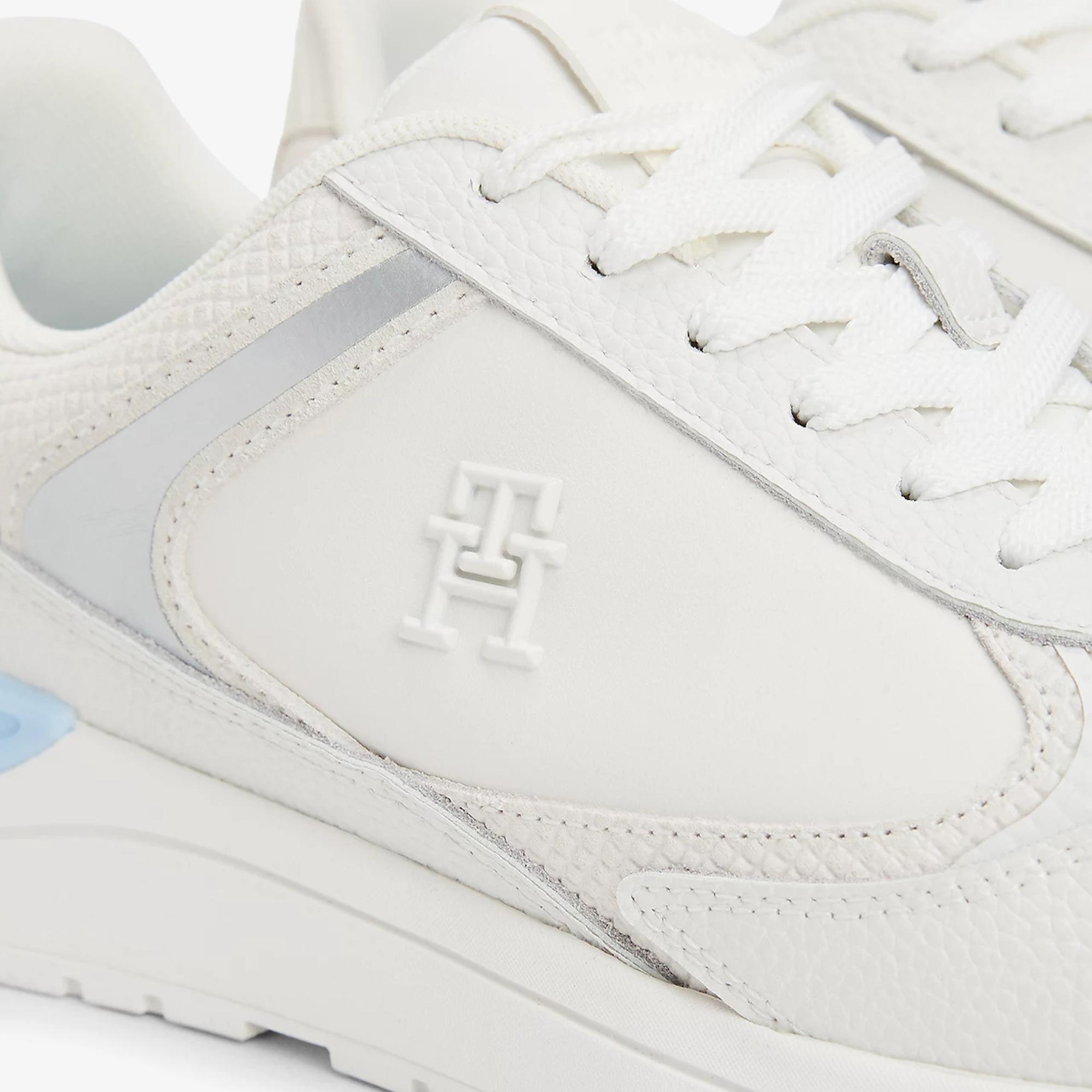 Tommy Hilfiger Deri Logolu Kadın Beyaz Spor Ayakkabı