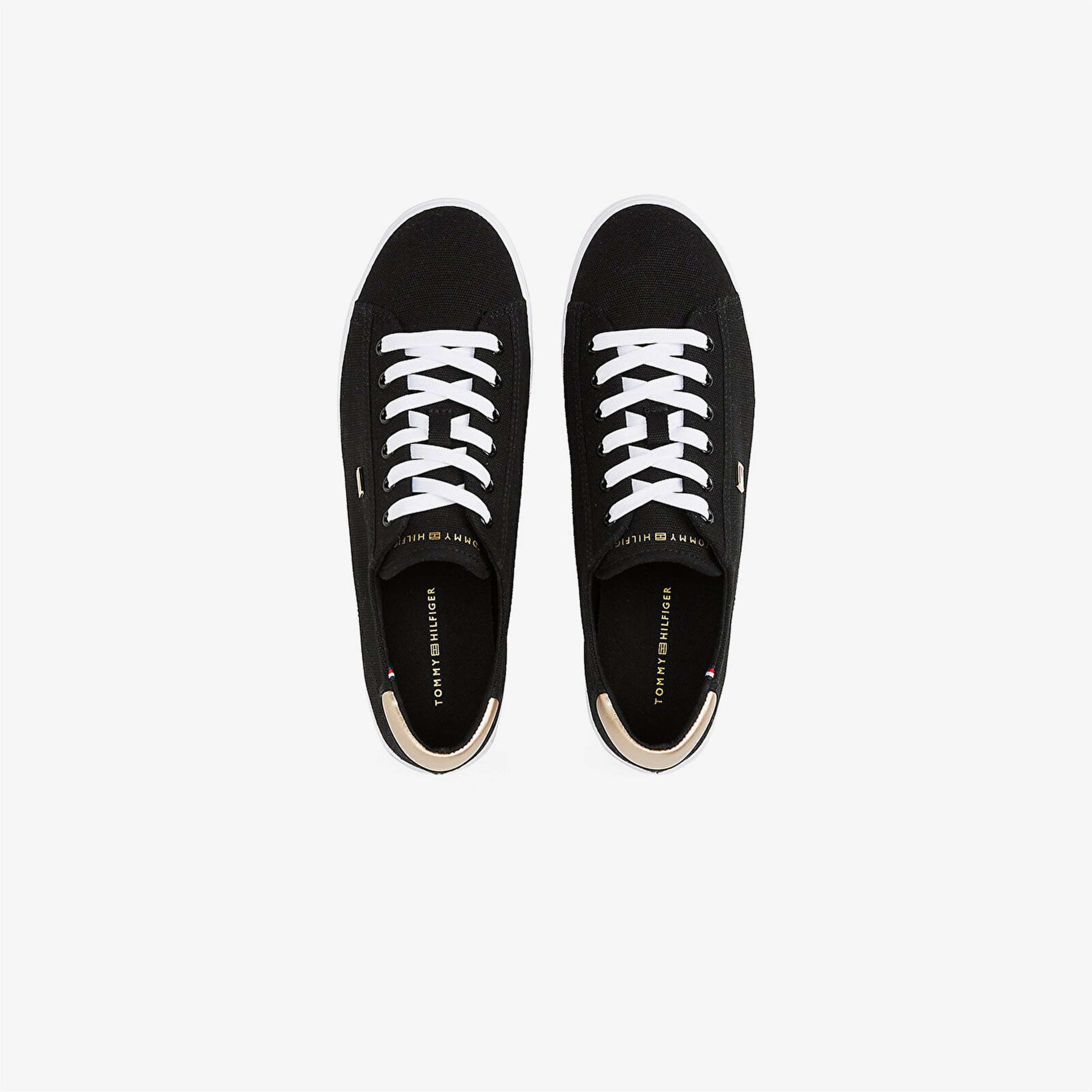 Tommy Hilfiger Vulc Lace Up Kadın Siyah Spor Ayakkabı