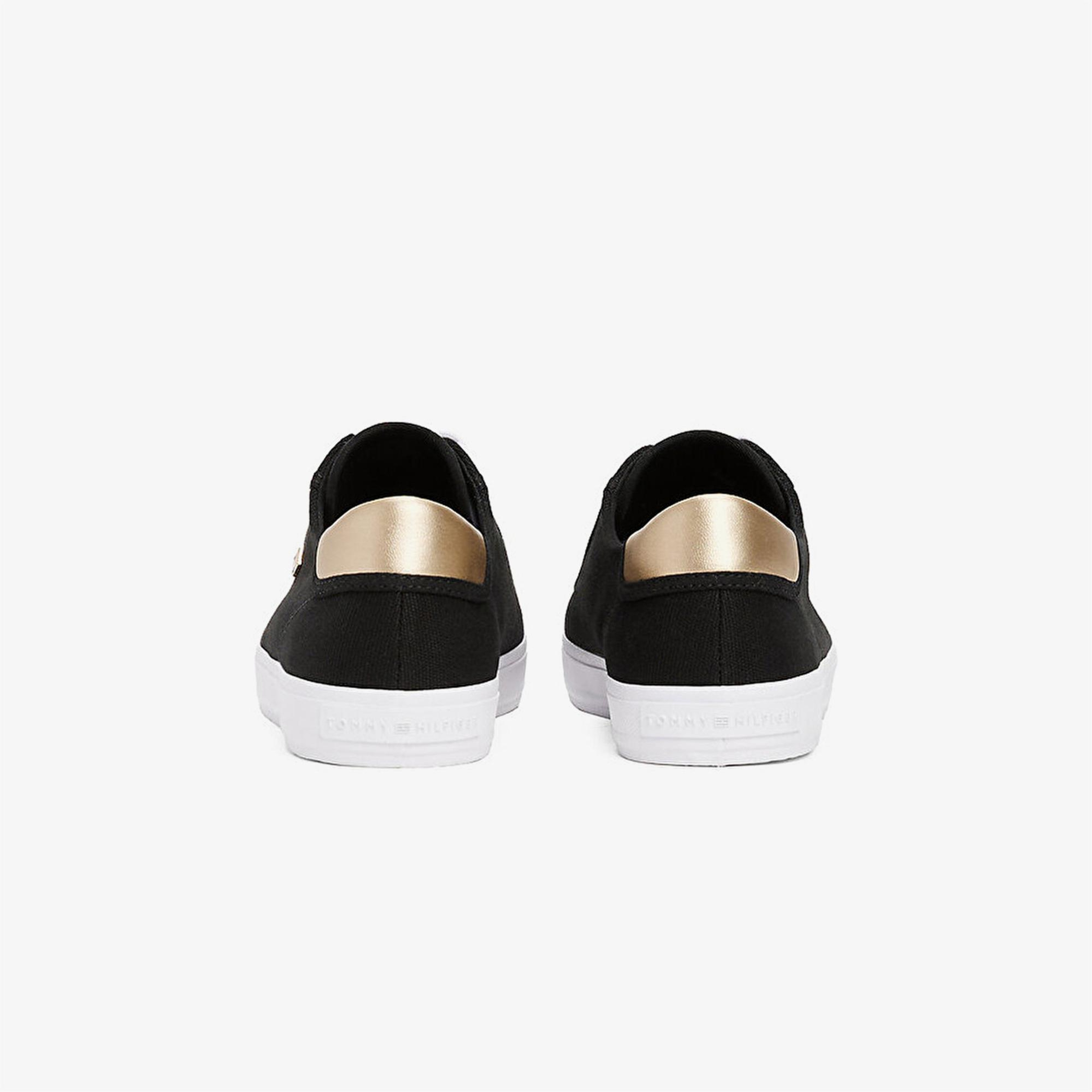 Tommy Hilfiger Vulc Lace Up Kadın Siyah Spor Ayakkabı