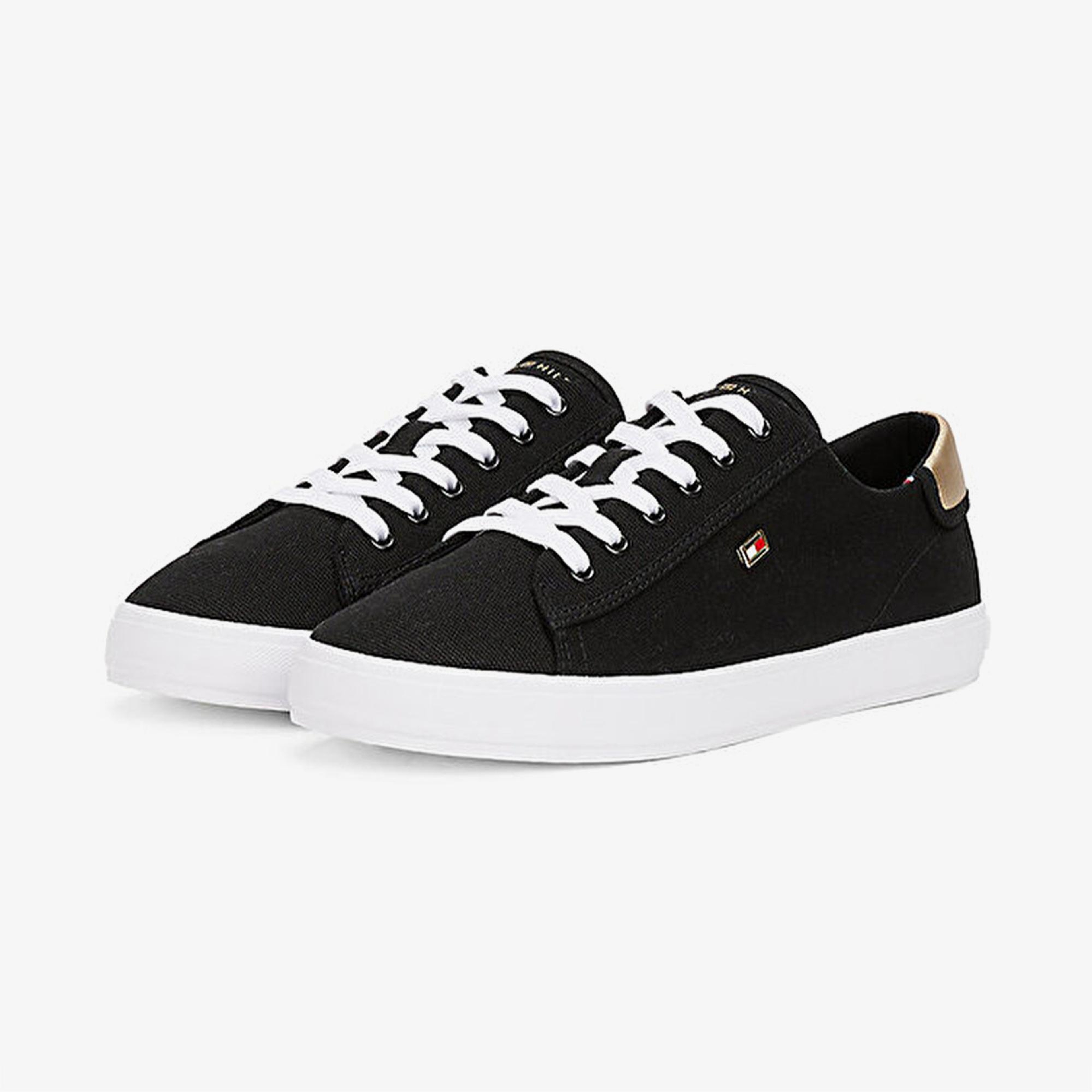 Tommy Hilfiger Vulc Lace Up Kadın Siyah Spor Ayakkabı