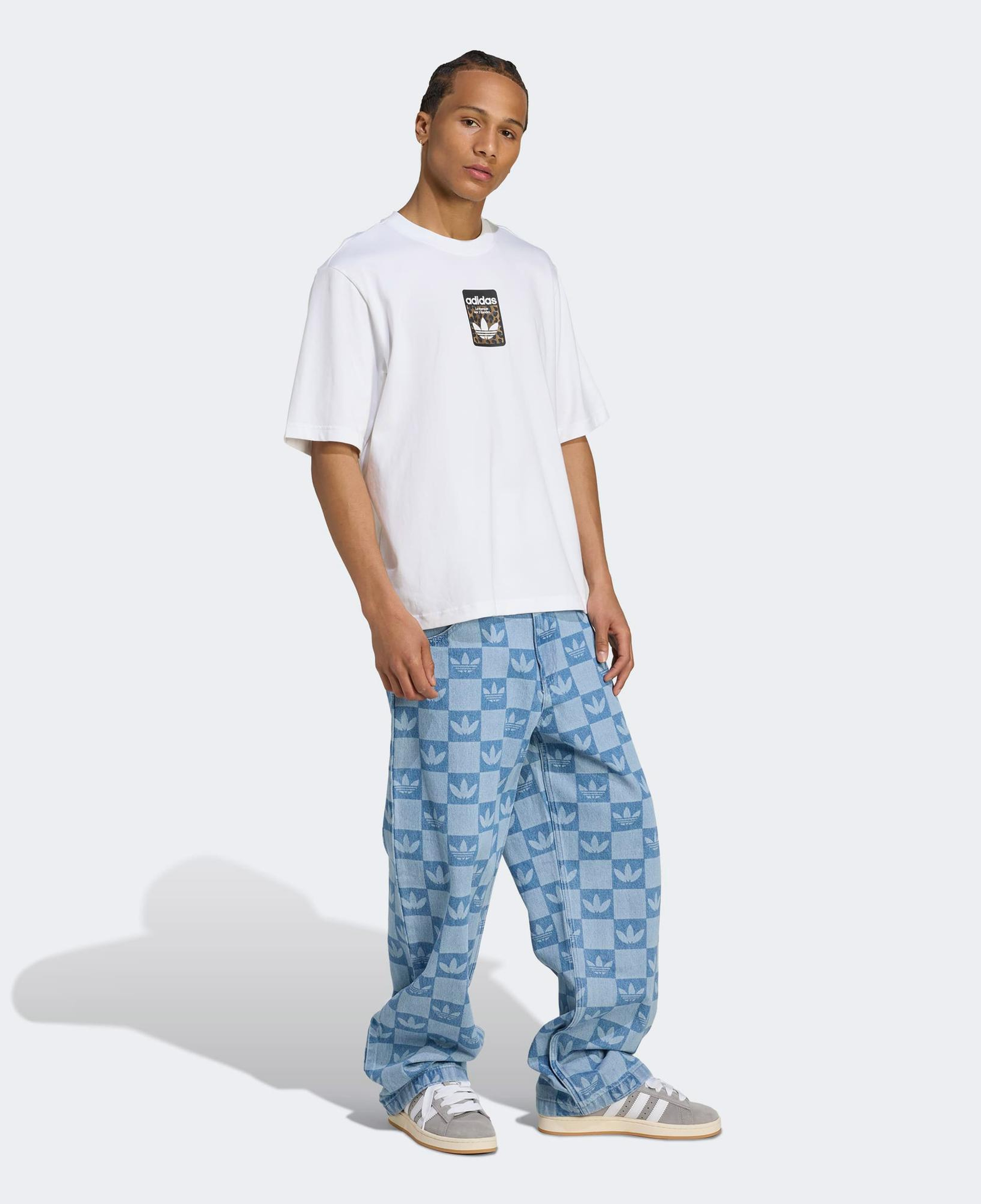 adidas Leo Oversize Erkek Beyaz T-Shirt