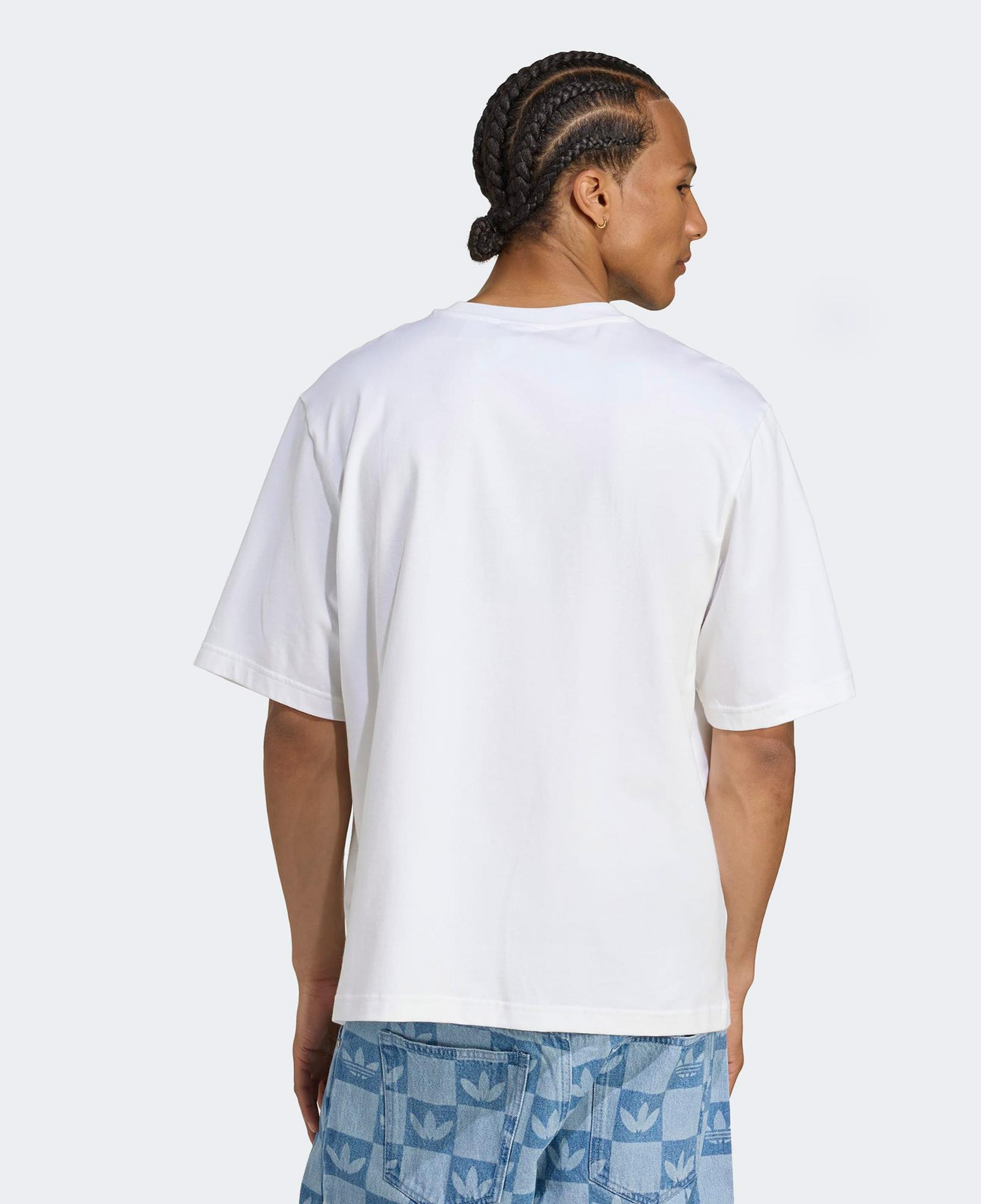 adidas Leo Oversize Erkek Beyaz T-Shirt