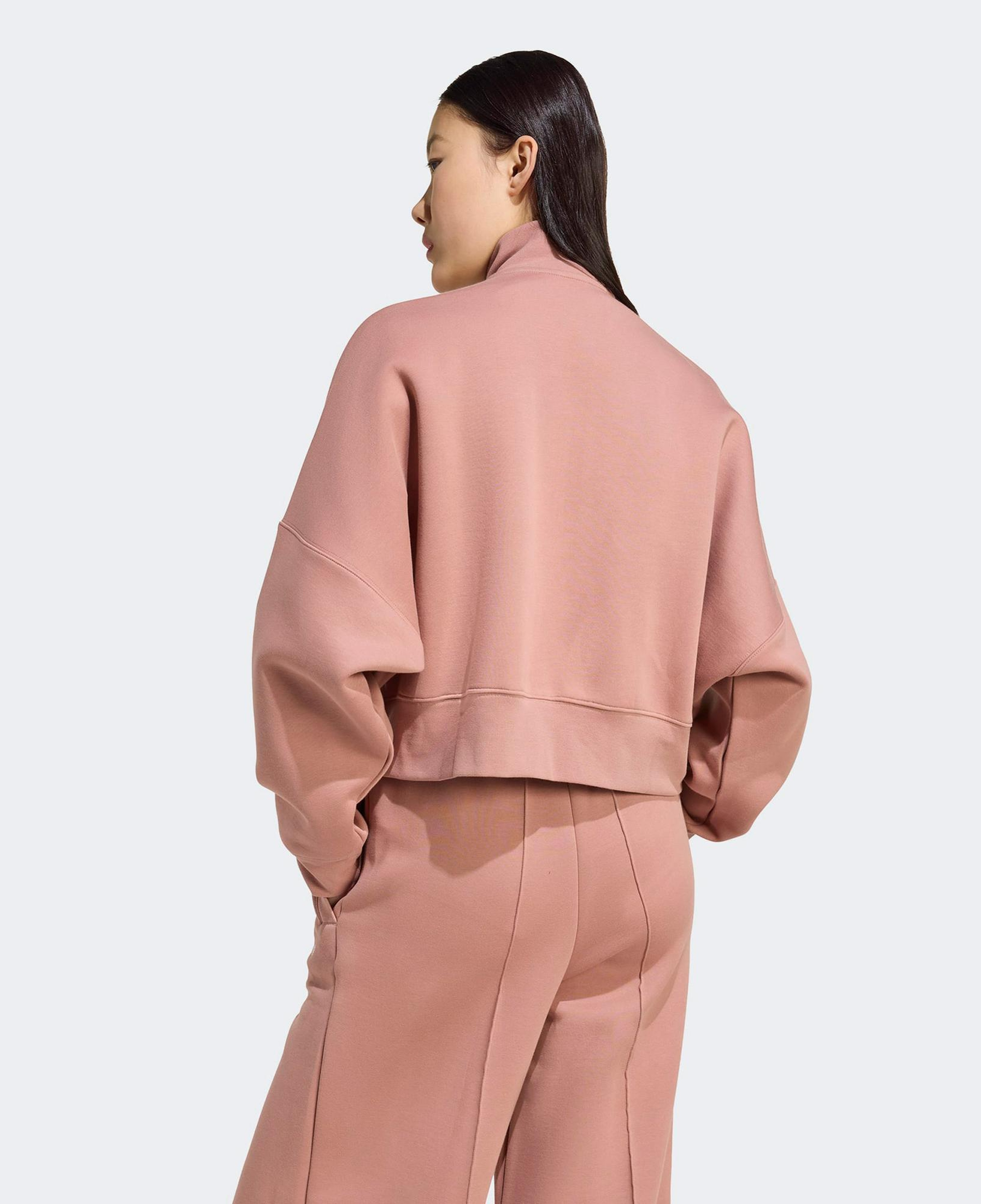 adidas 3 Stripes Zipup Kadın Kahverengi Sweatshirt