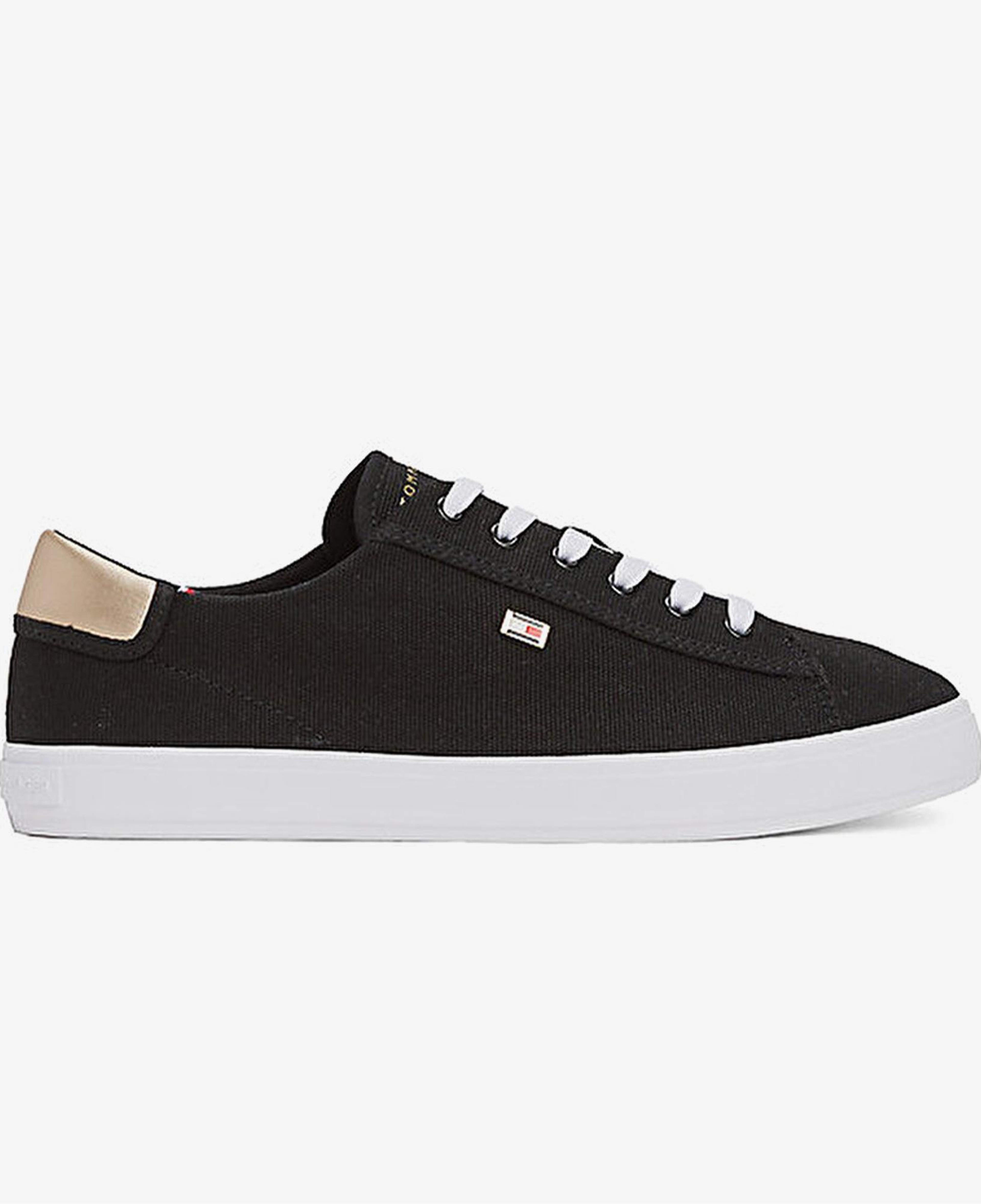 Tommy Hilfiger Vulc Lace Up Kadın Siyah Spor Ayakkabı