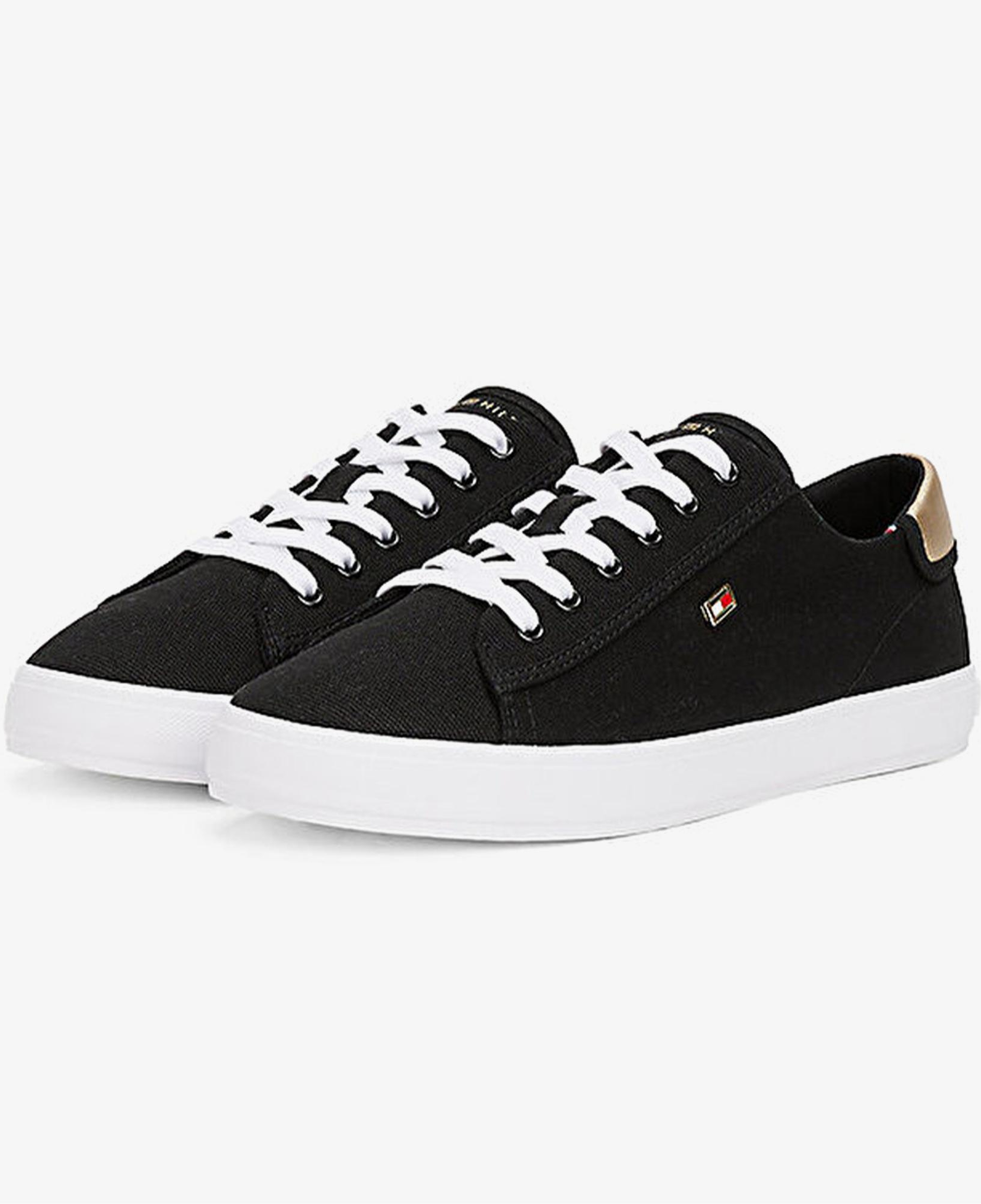 Tommy Hilfiger Vulc Lace Up Kadın Siyah Spor Ayakkabı