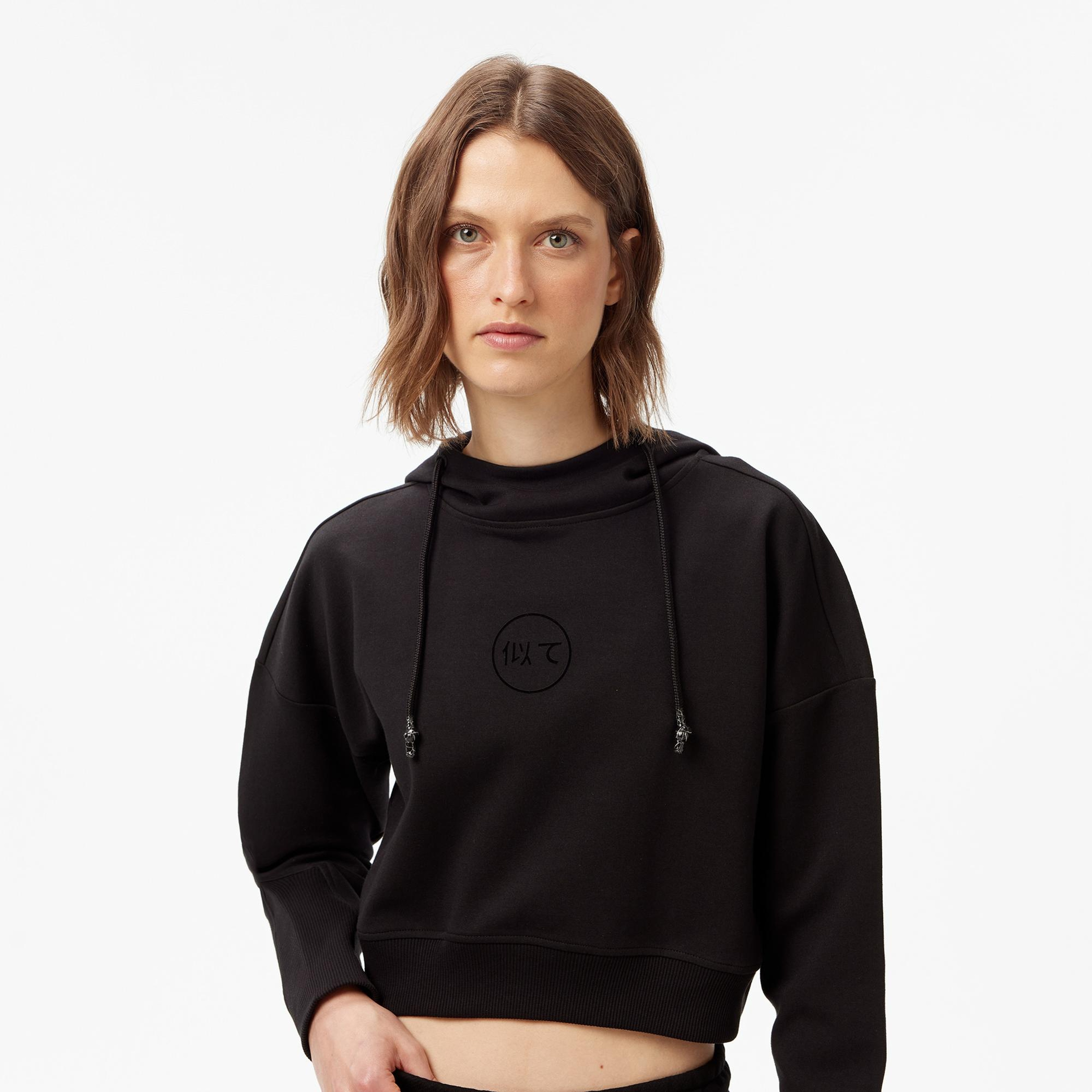 UNITED4 Classic Kadın Siyah Hoodie