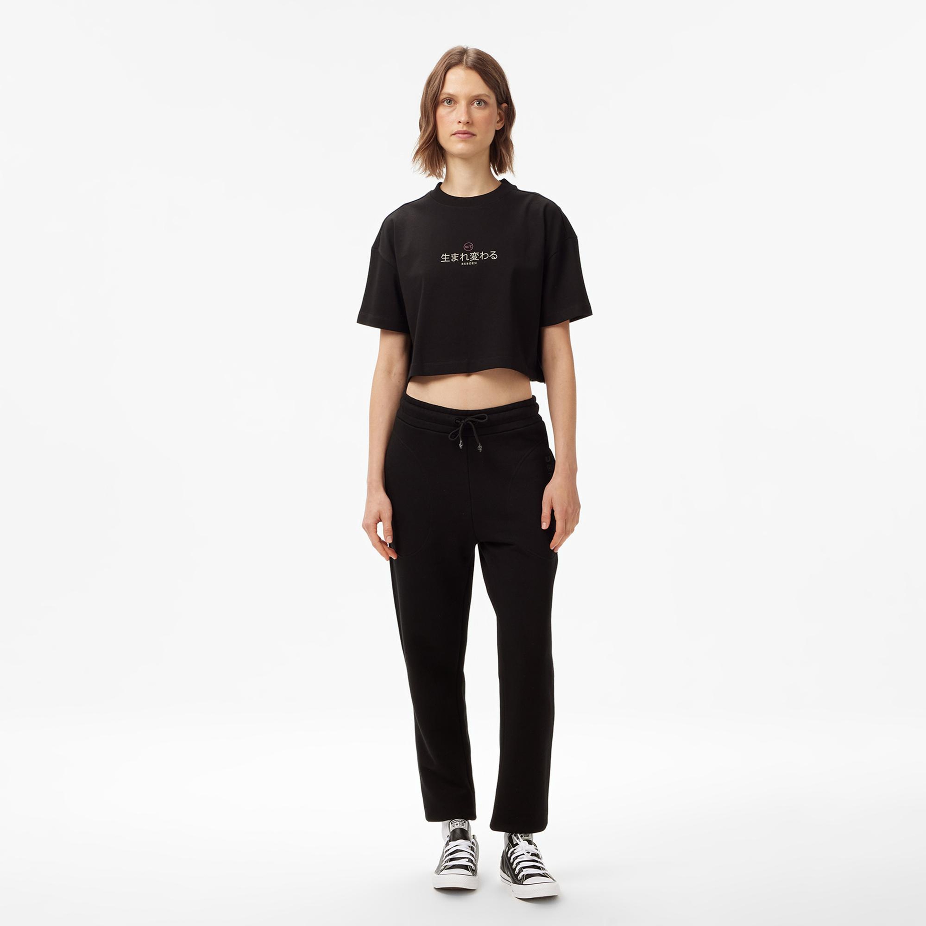 UNITED4 Classic Kadın Siyah T-Shirt