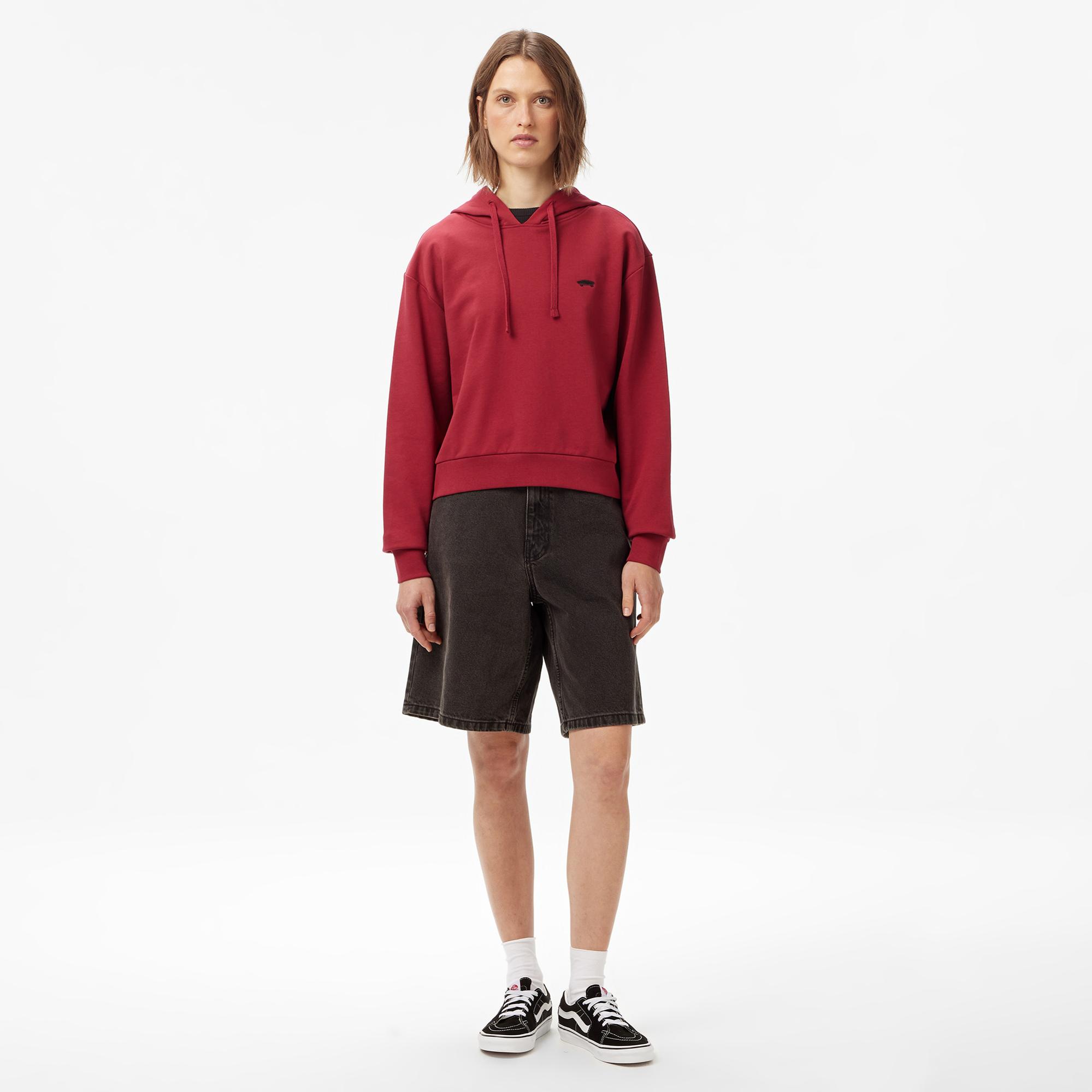 Vans W Salton Rlx Ft Po Kadın Bordo Sweatshırt