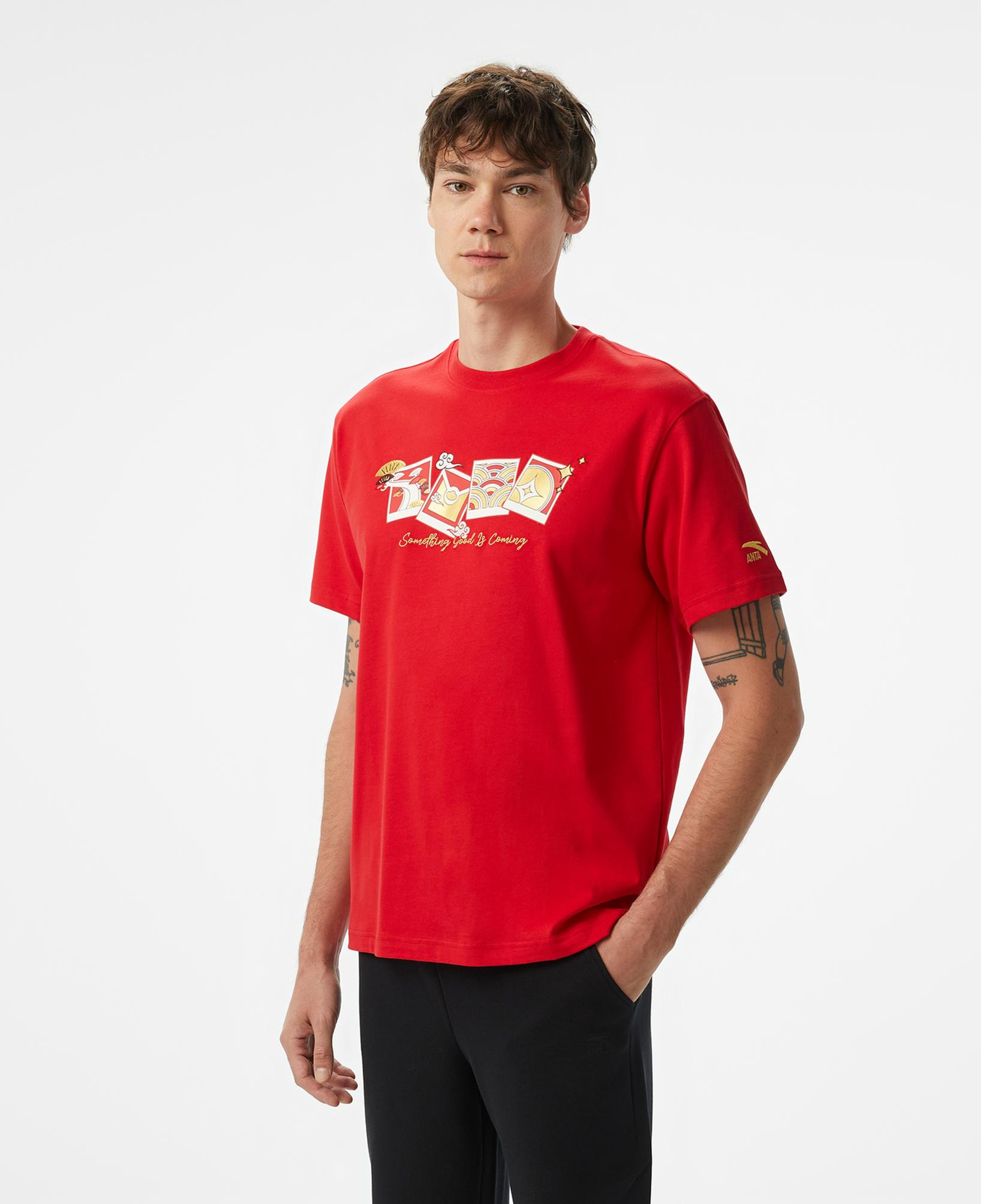 Anta CNY Good Luck Erkek Kırmızı T-Shirt