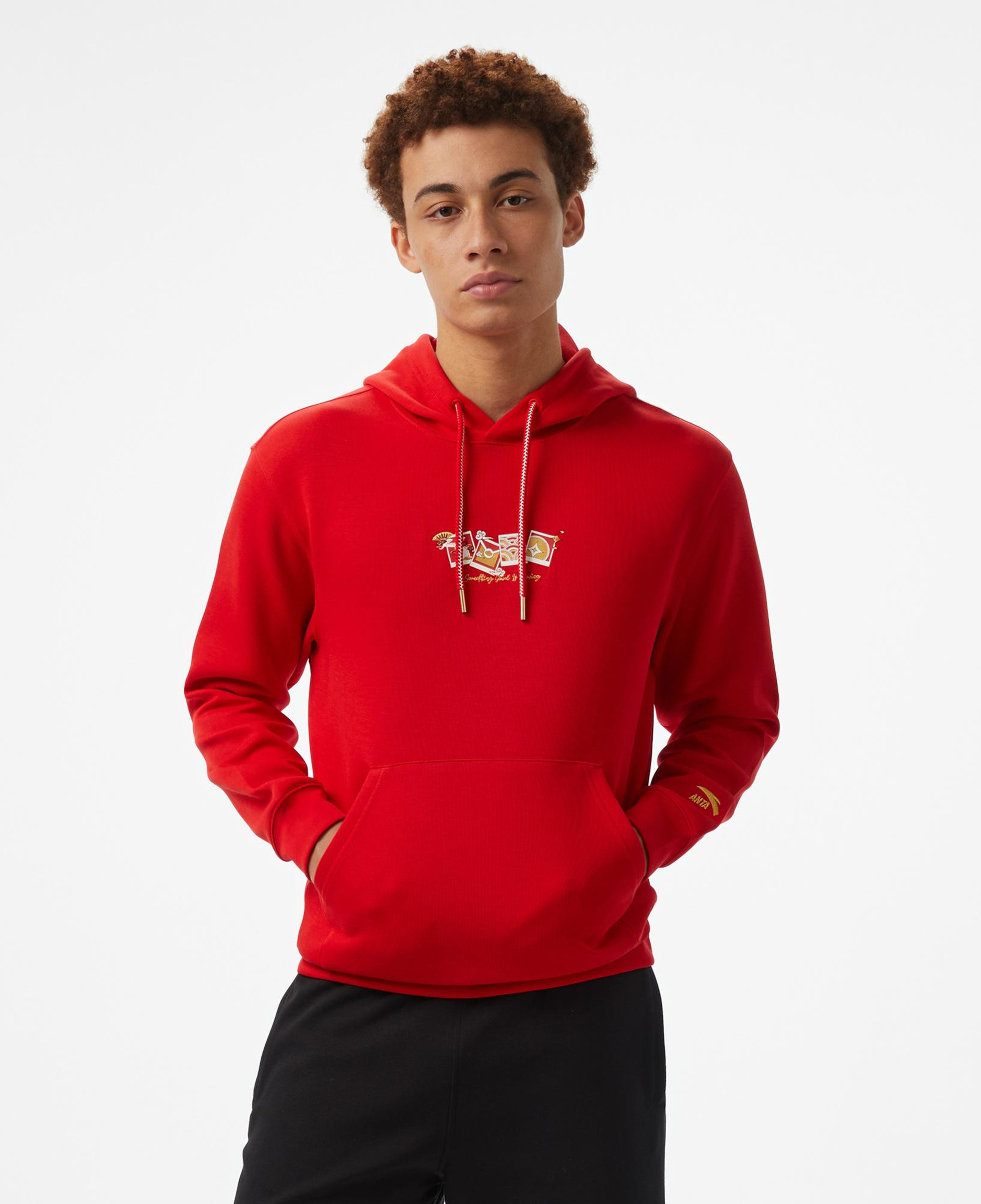 Anta CNY Good Luck Erkek Kırmızı Hoodie