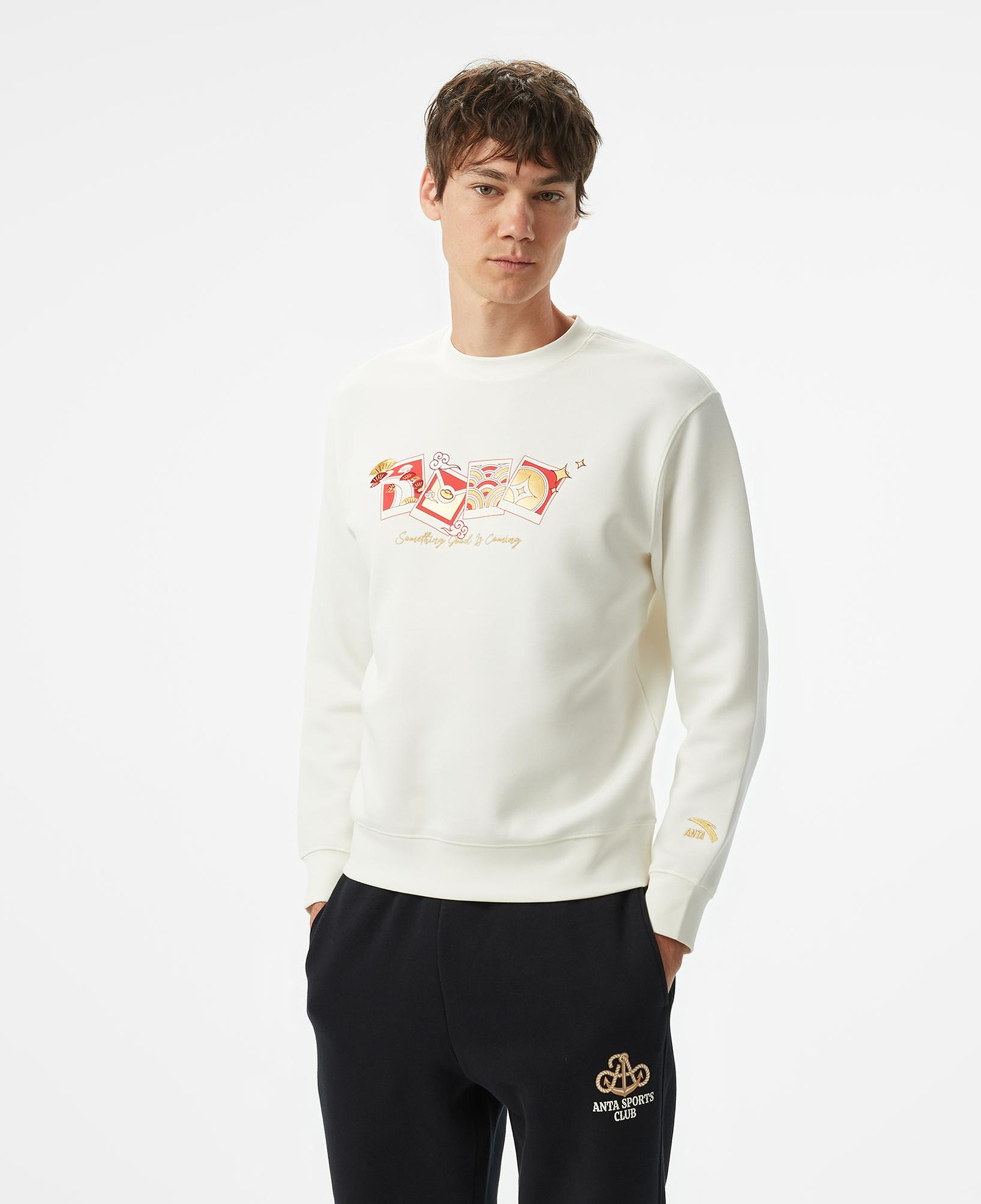 Anta CNY Good Luck Erkek Bej Sweatshirt