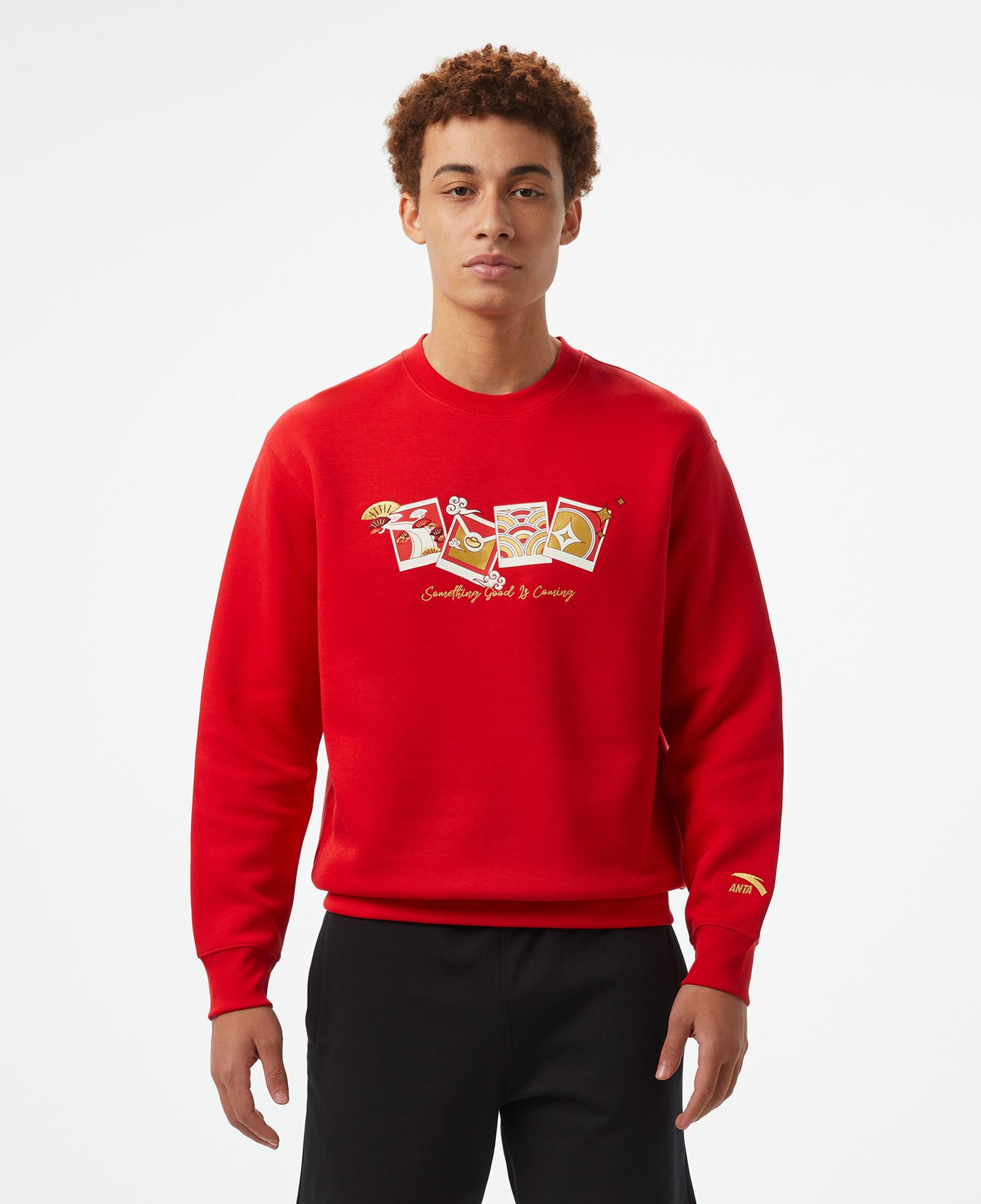 Anta CNY Good Luck Erkek Kırmızı Sweatshirt
