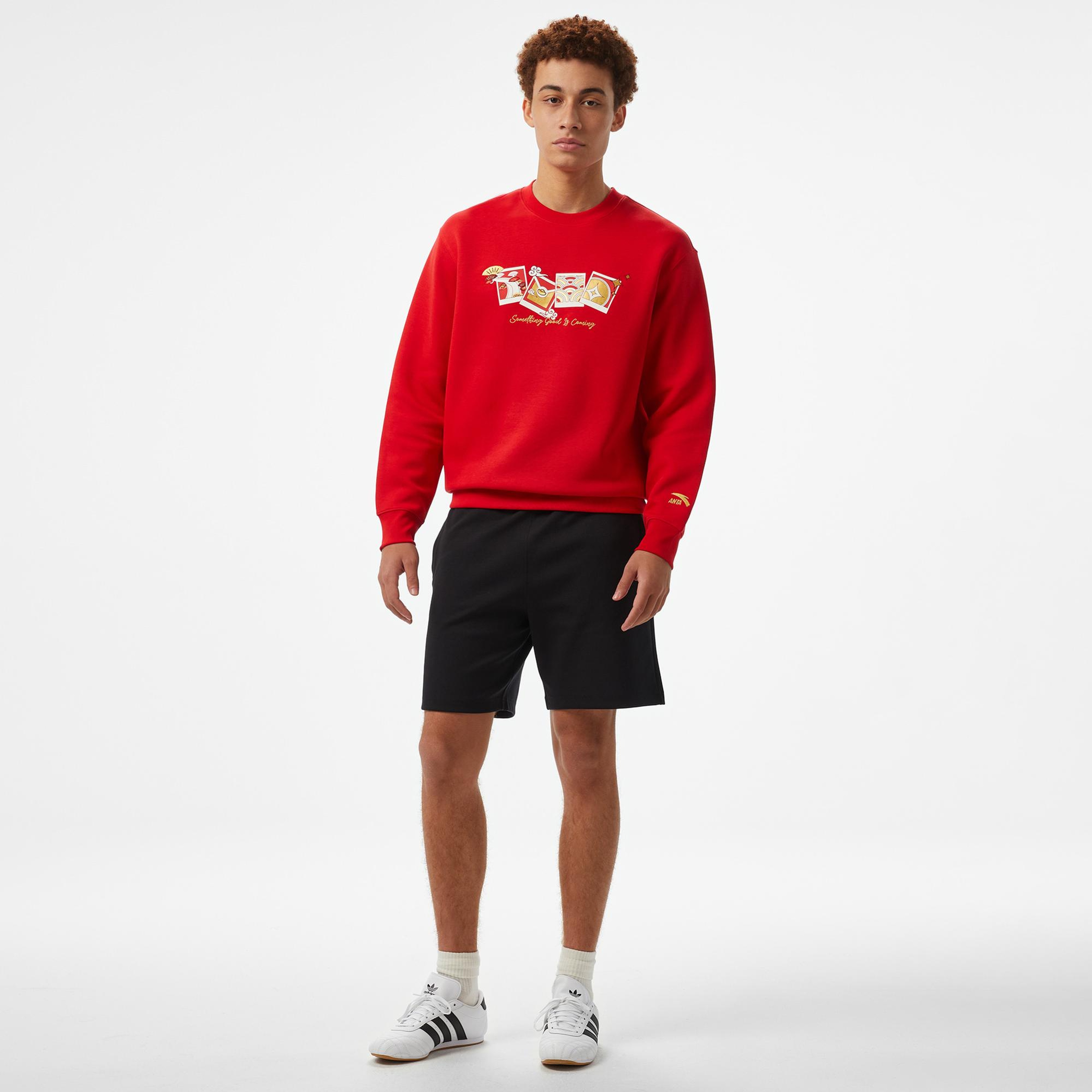 Anta CNY Good Luck Erkek Kırmızı Sweatshirt