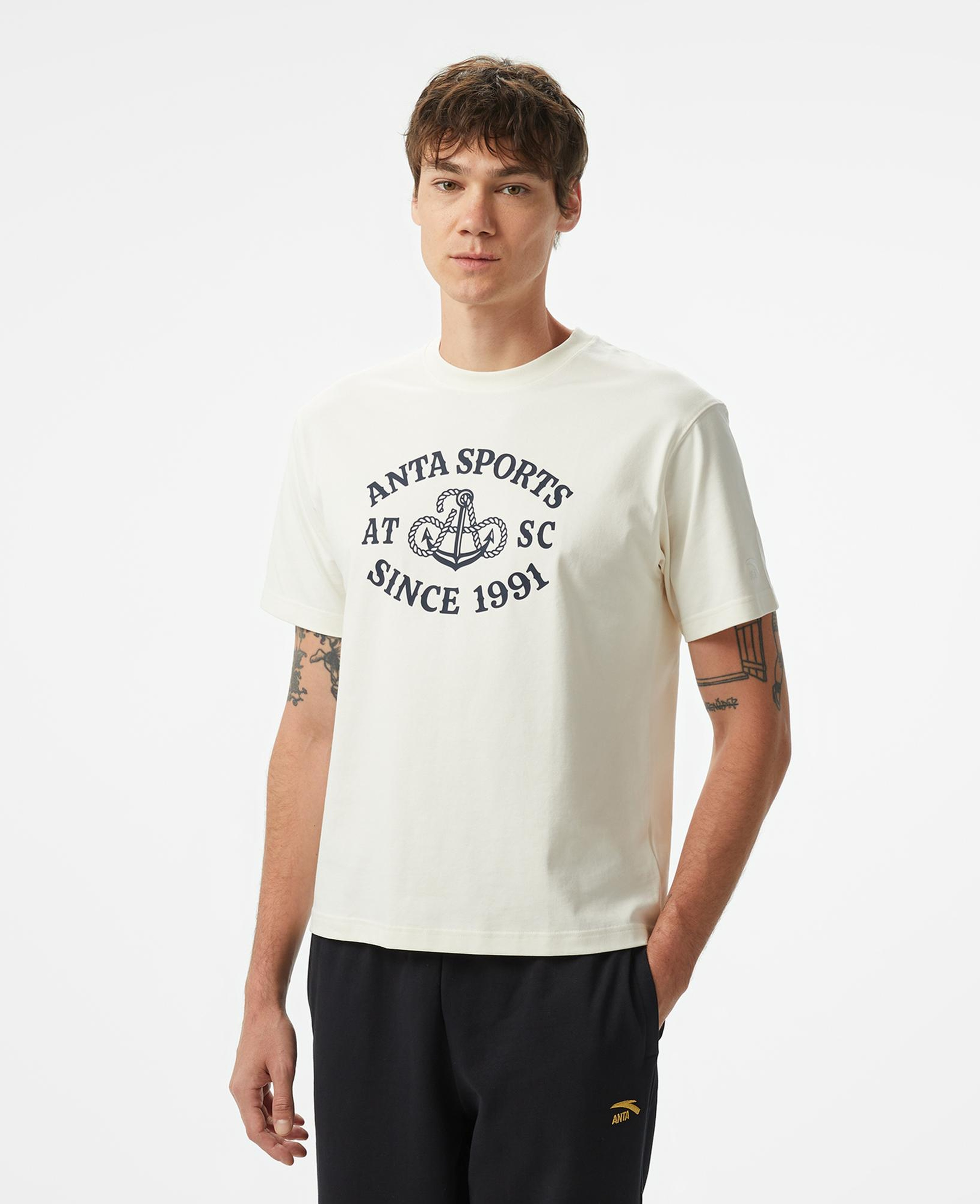 Anta Sports Club Erkek Beyaz T-Shirt