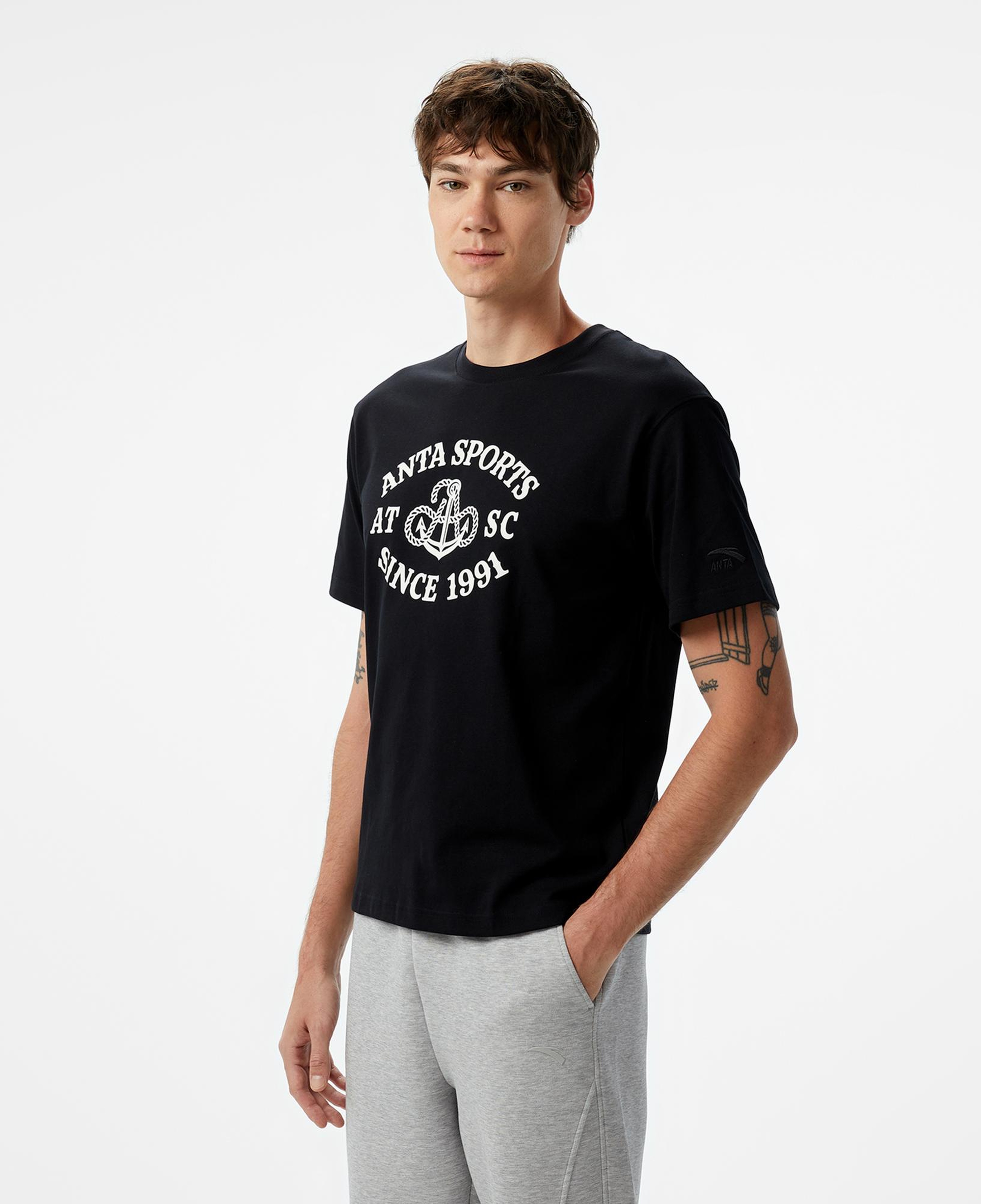 Anta Sports Club Erkek Siyah T-Shirt