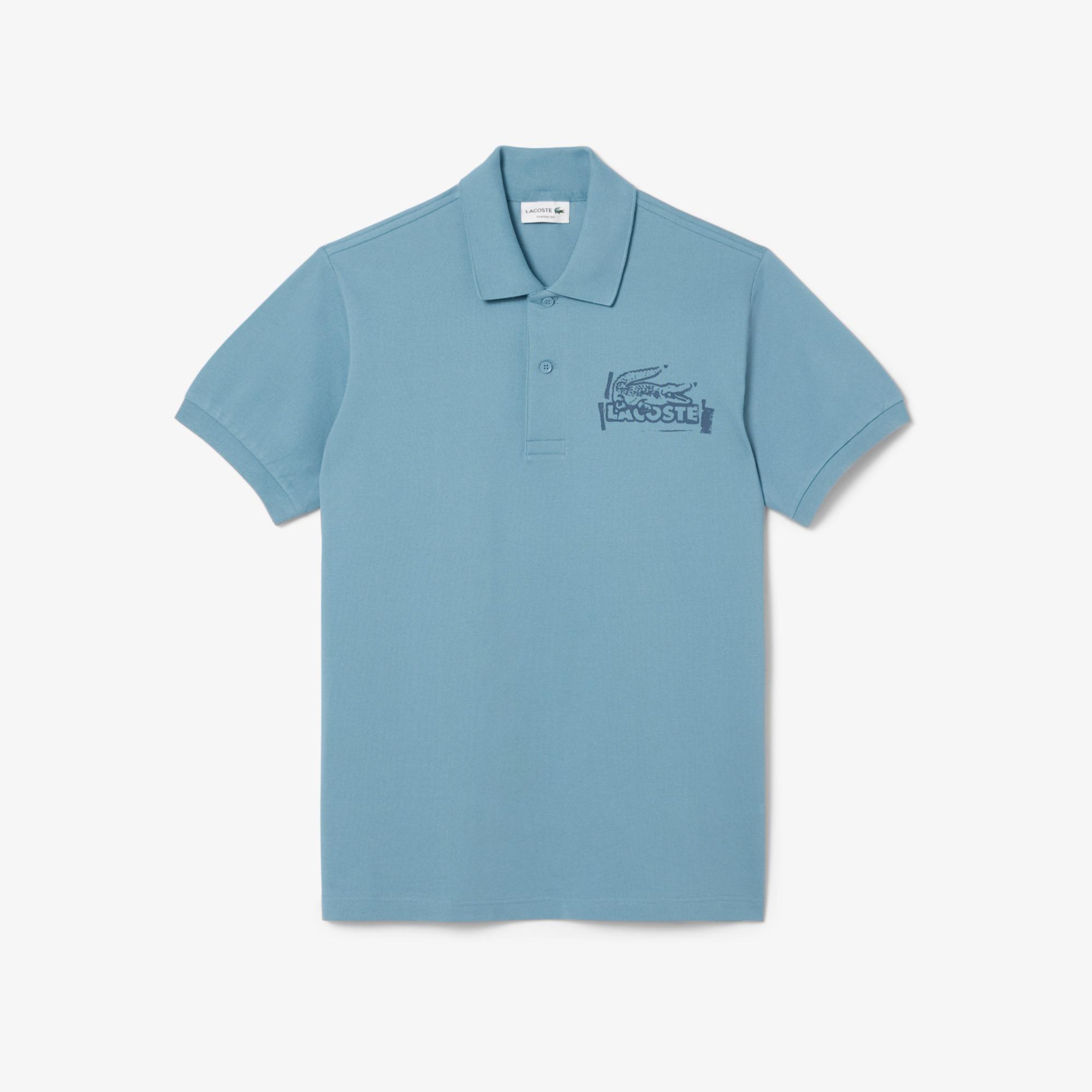 Lacoste L.12.12 Classic Fit Erkek Mavi Polo