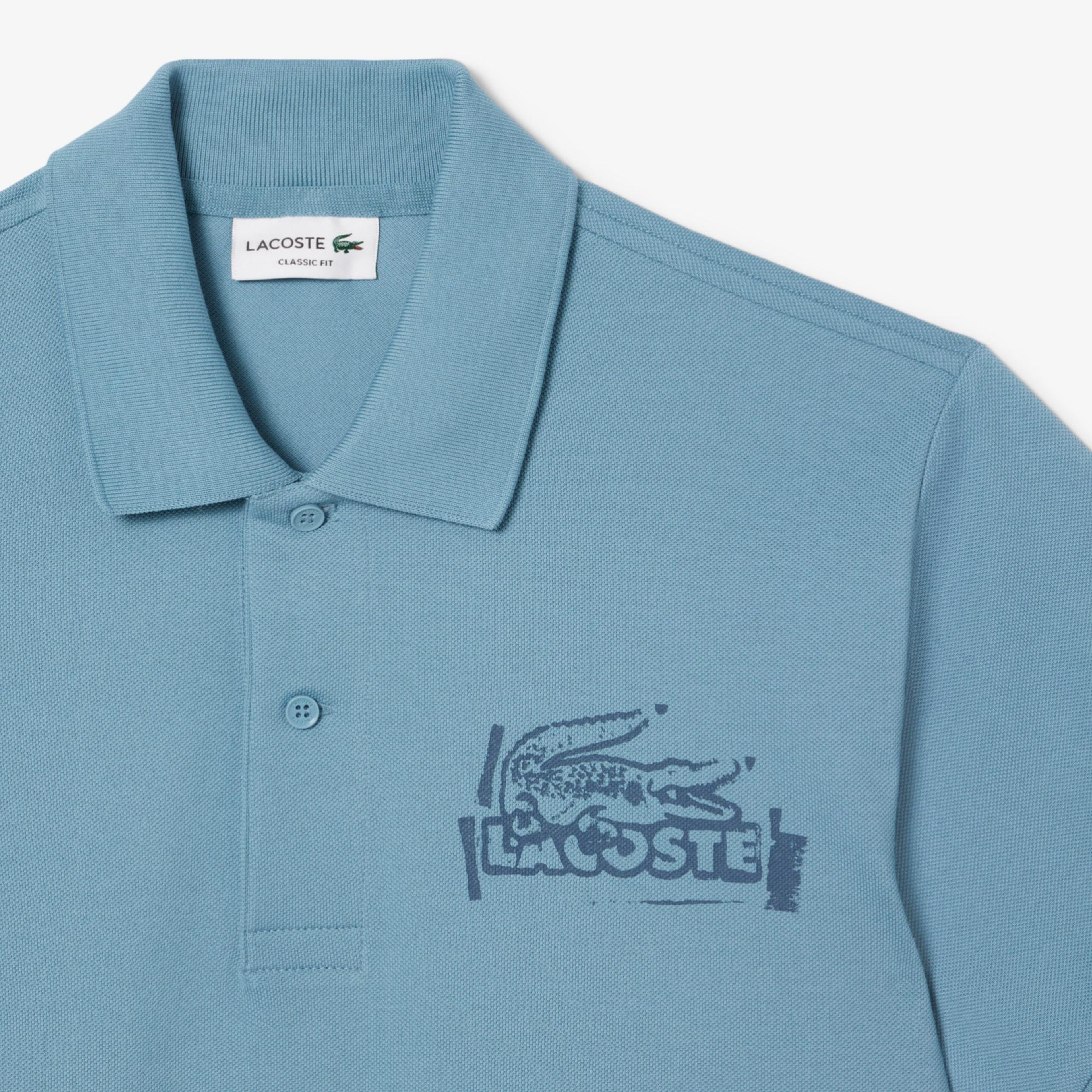 Lacoste L.12.12 Classic Fit Erkek Mavi Polo