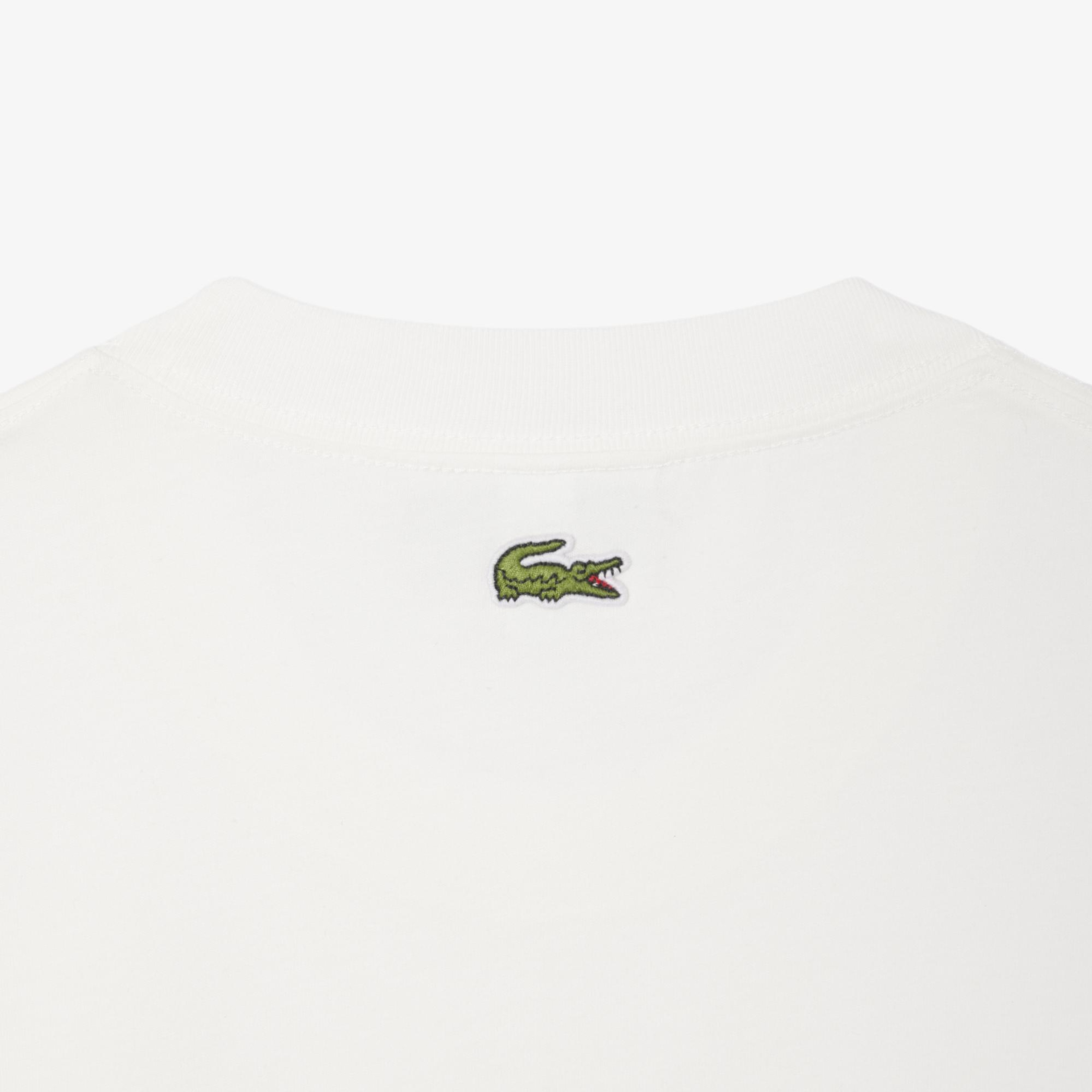Lacoste Classic Fit Baskılı Erkek Bej T-Shirt