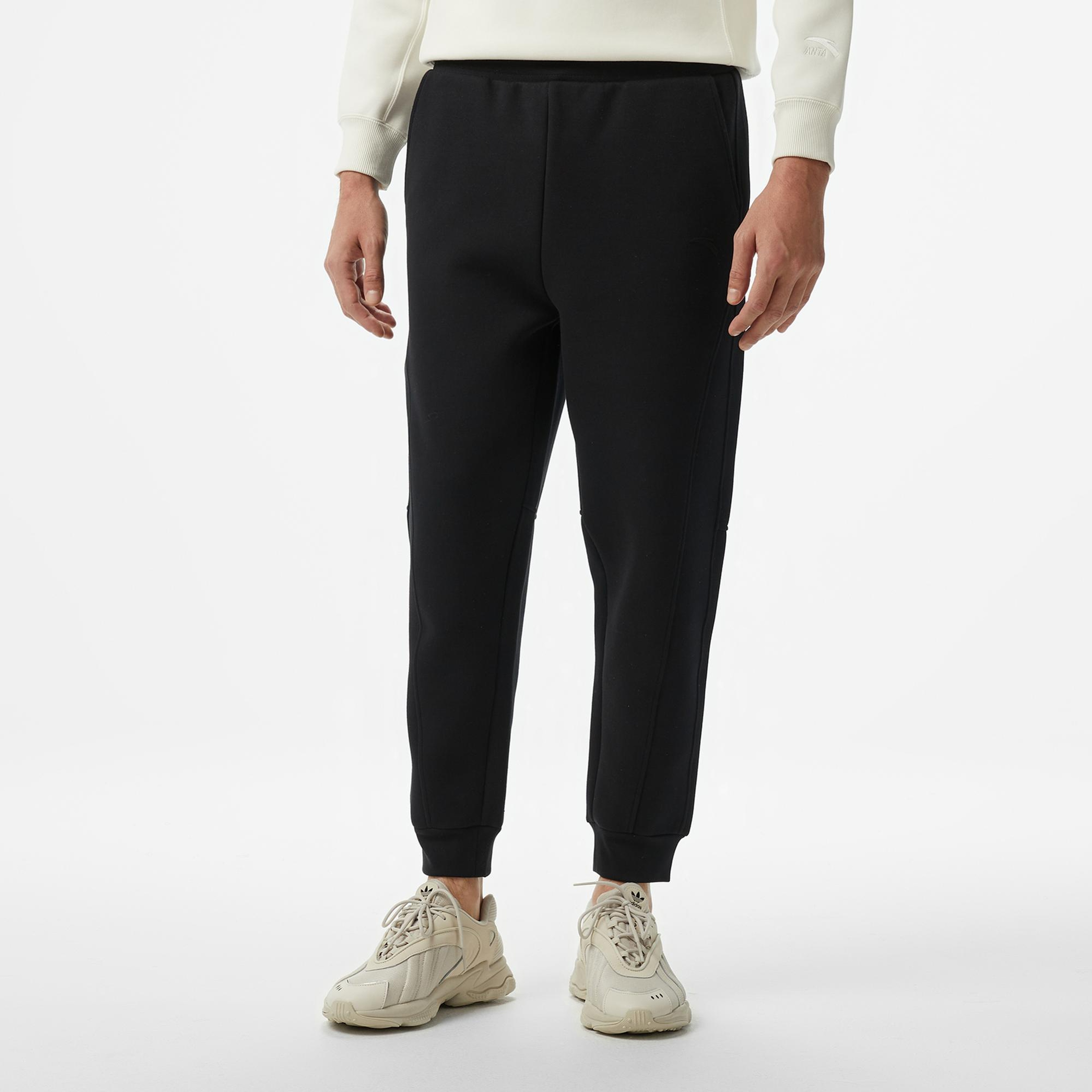 Anta Iconic Knit Erkek Siyah Eşofman Altı