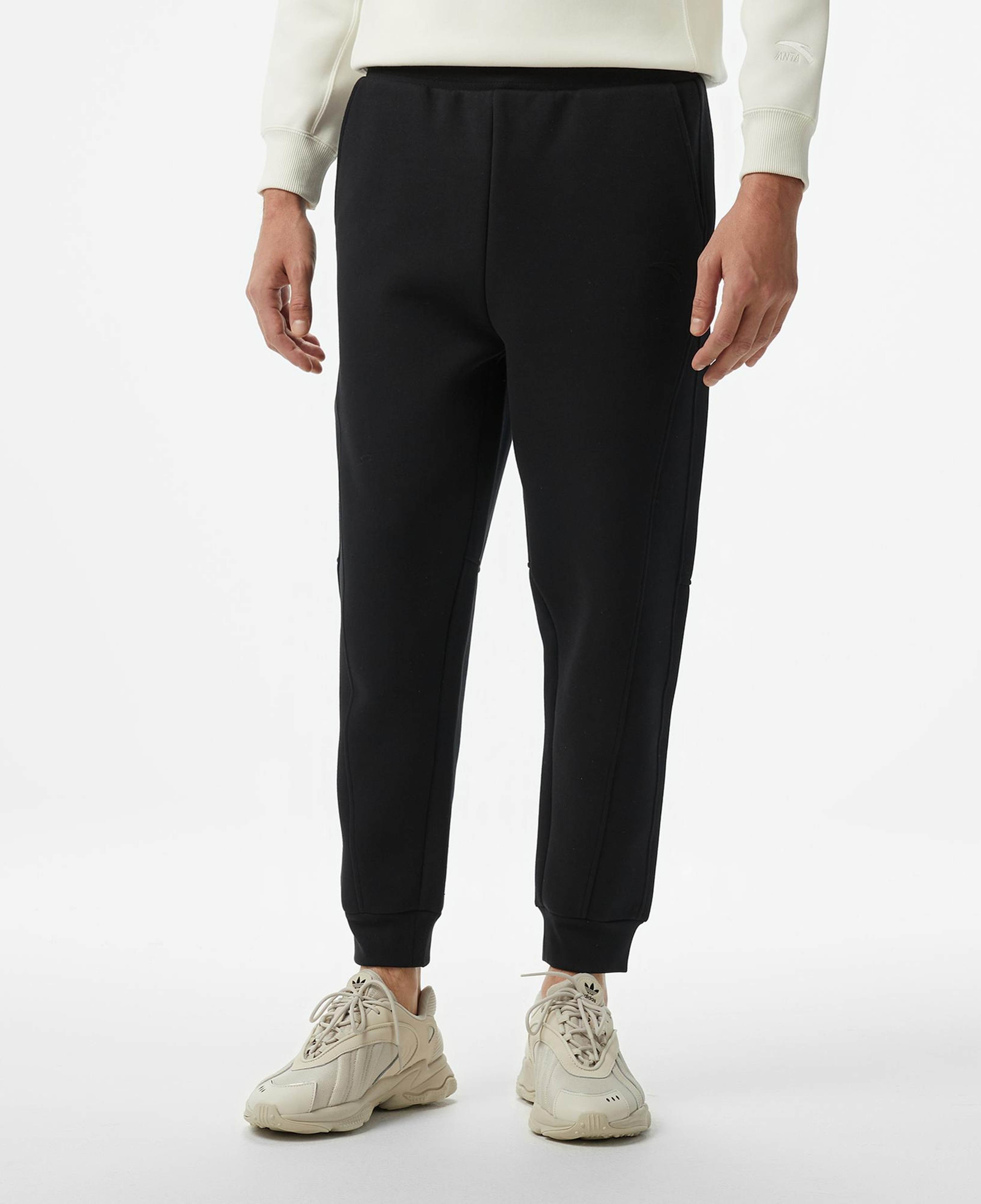 Anta Iconic Knit Erkek Siyah Eşofman Altı