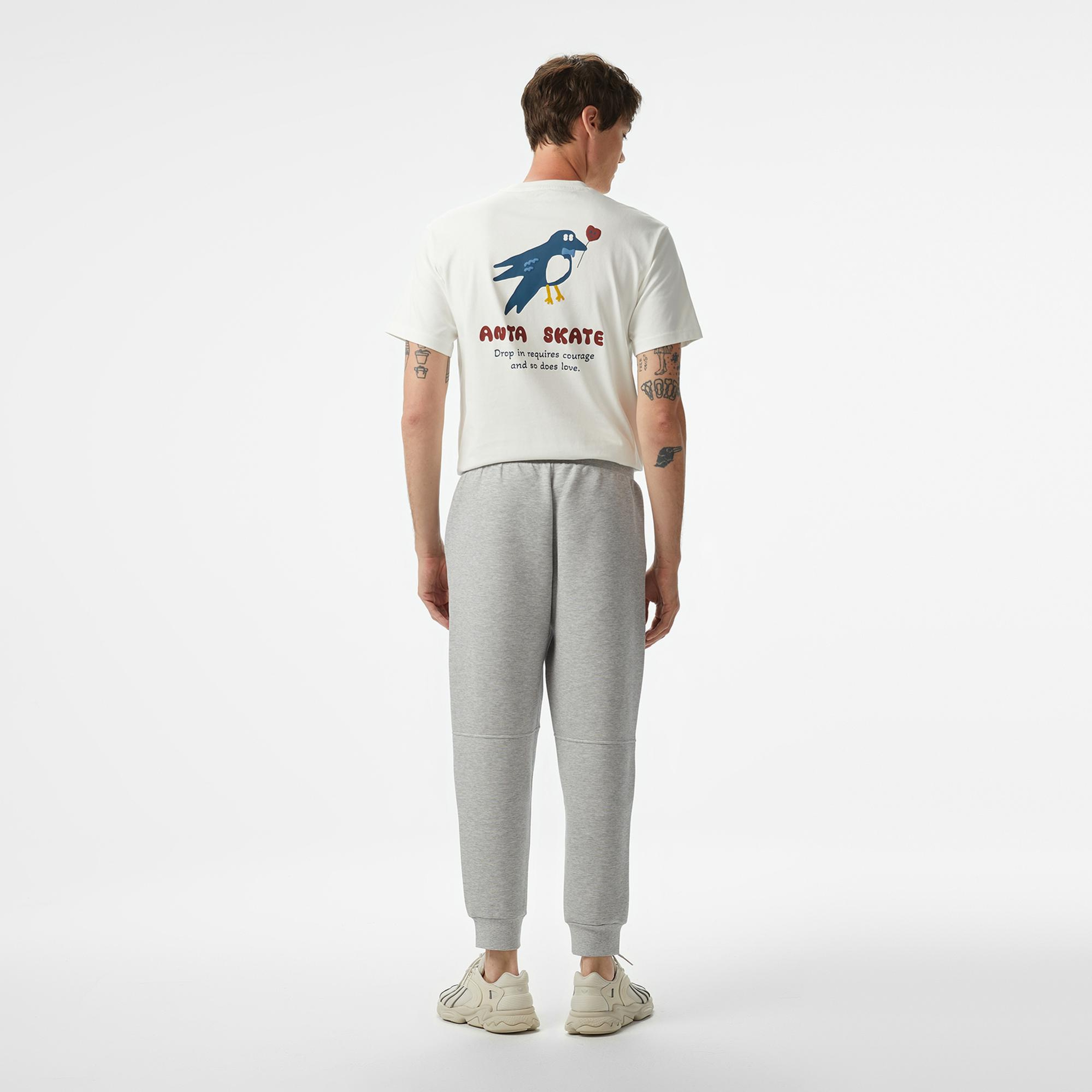 Anta Iconic Knit Erkek Gri Eşofman Altı