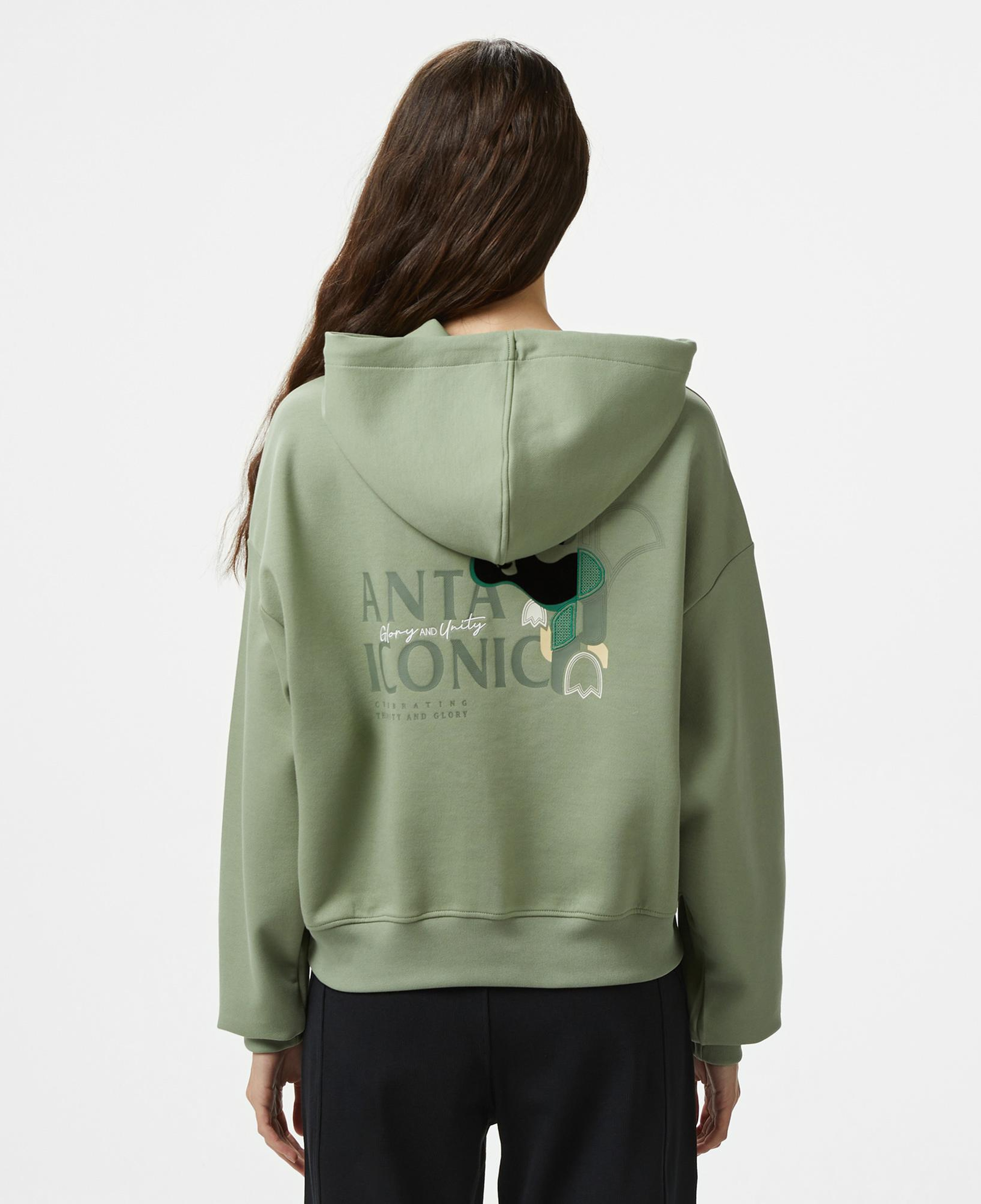 Anta Iconic Kadın Yeşil Sweatshirt