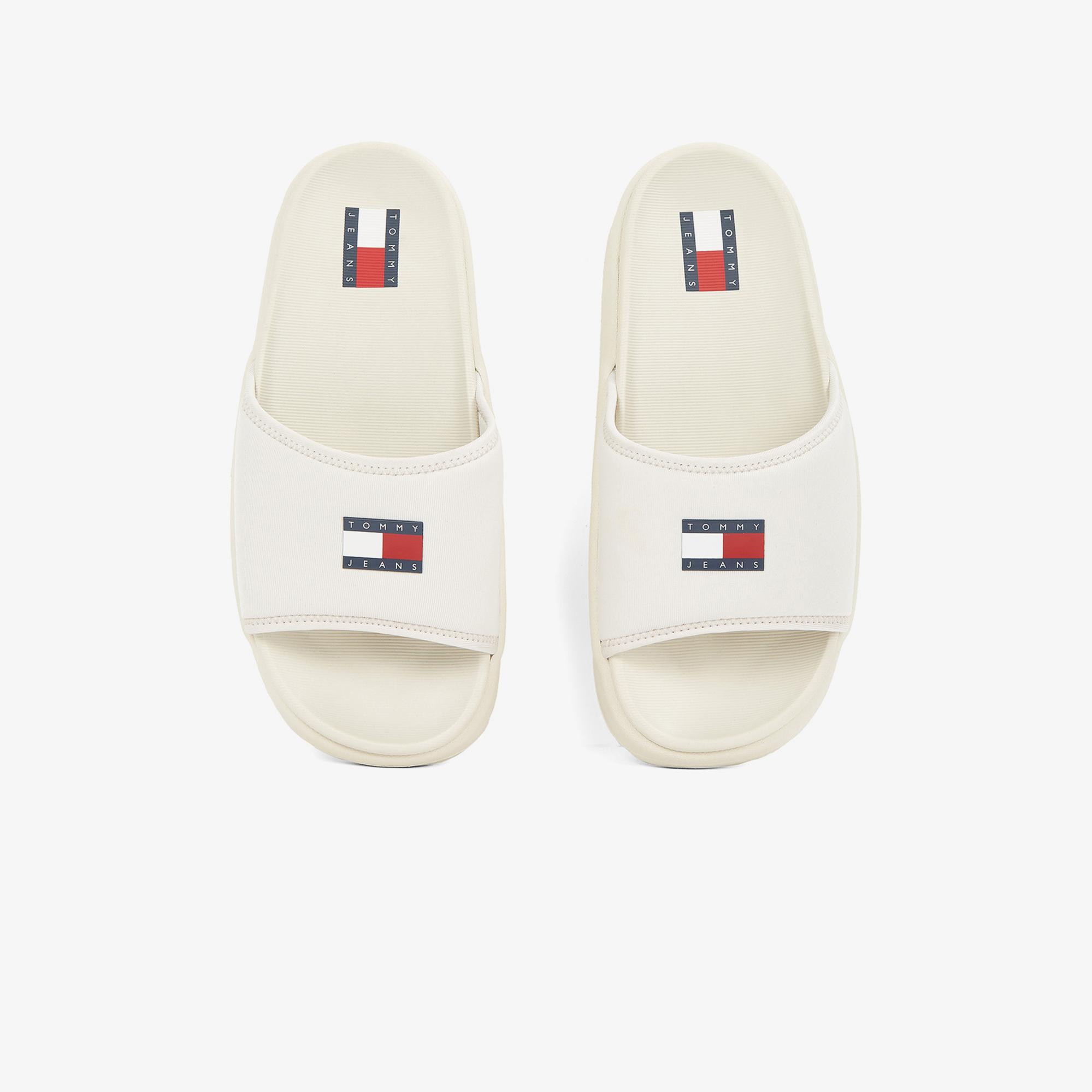 Tommy Hilfiger Comfy Pool Kadın Bej Terlik