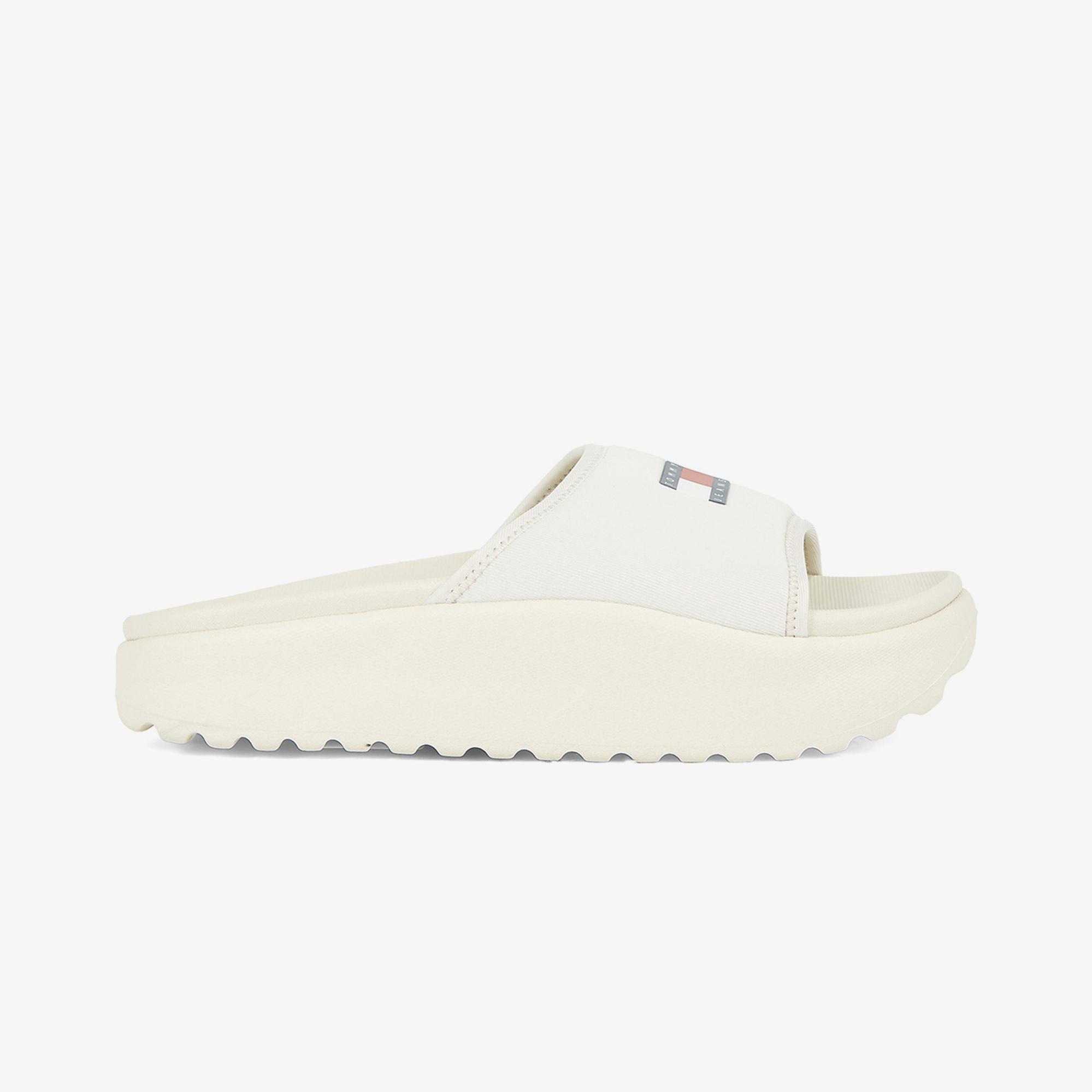 Tommy Hilfiger Comfy Pool Kadın Bej Terlik