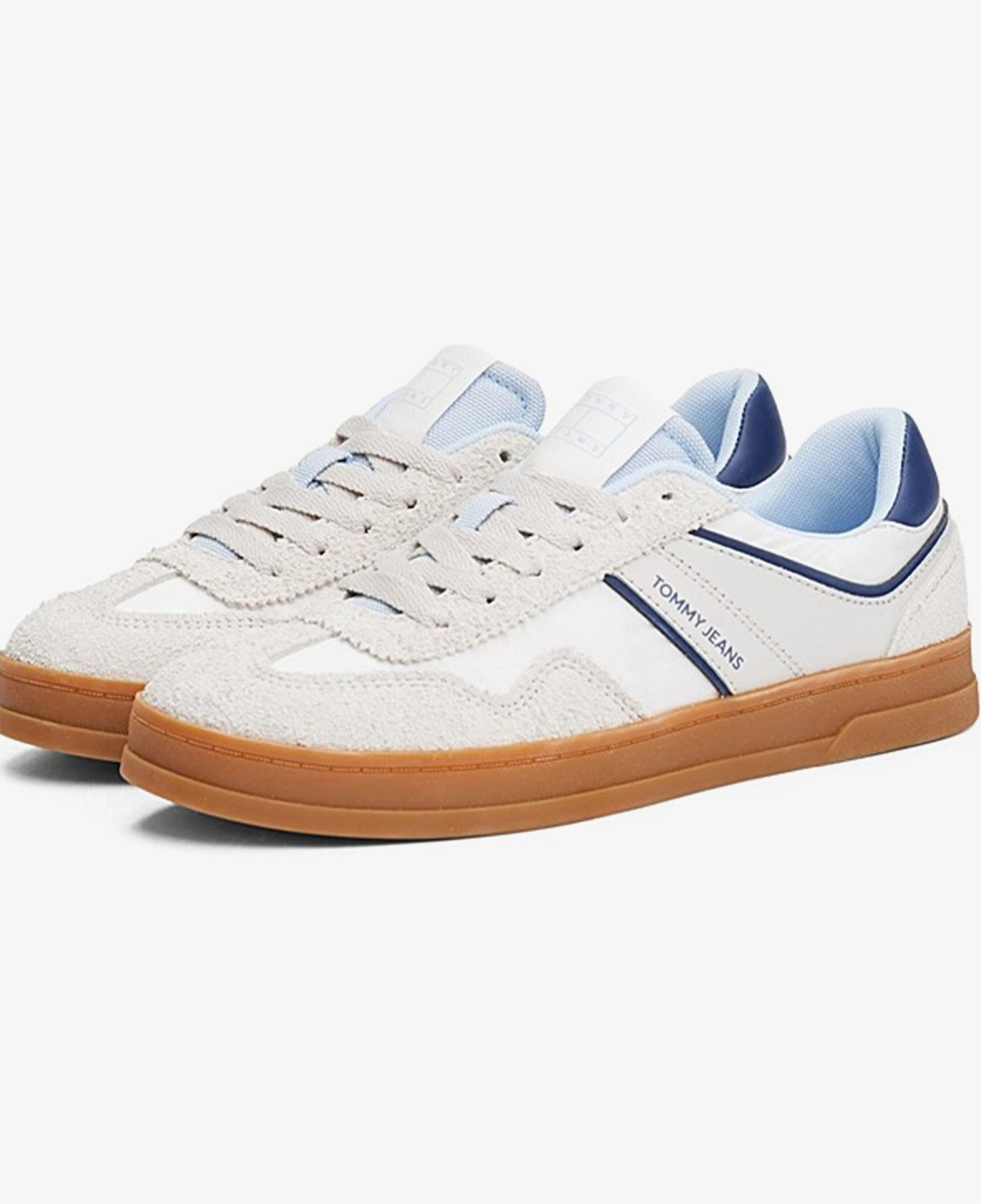 Tommy Hilfiger The Greenwich Mix Media Kadın Gri Spor Ayakkabı