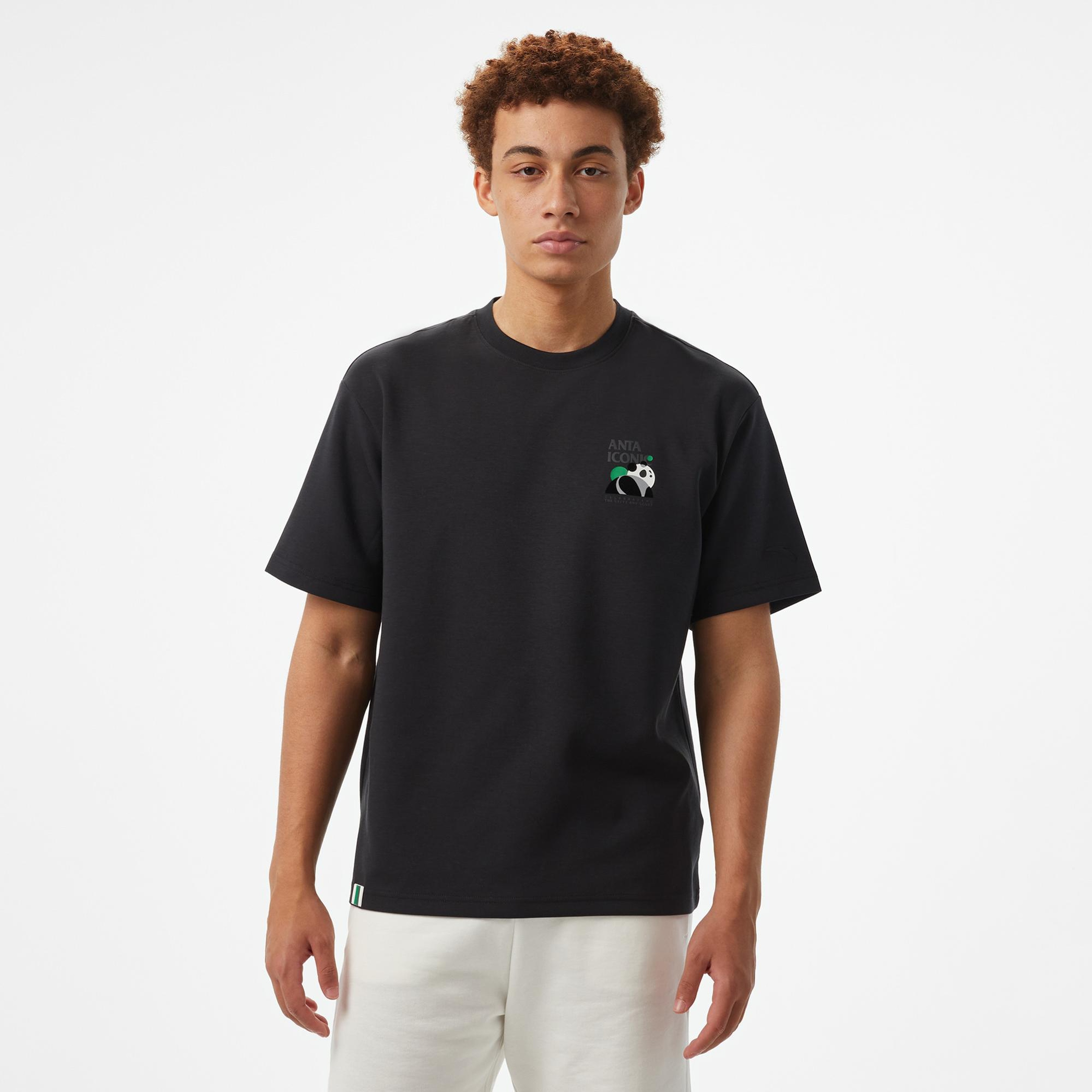 Anta Iconic SS Erkek Siyah T-Shirt