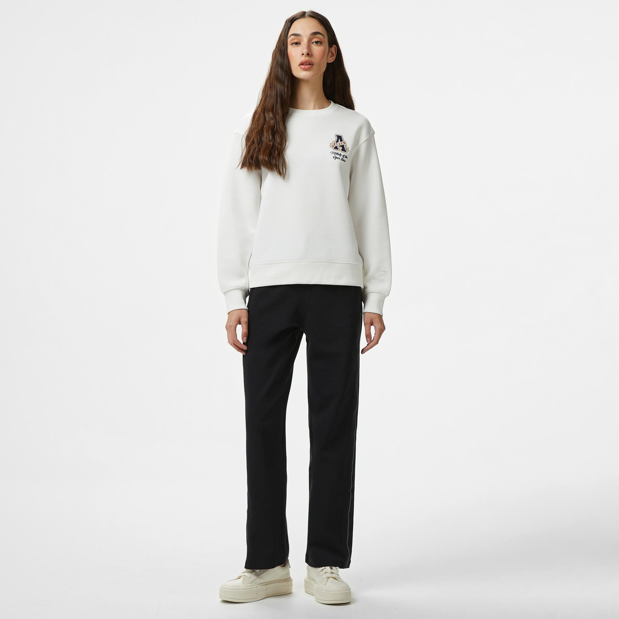 Anta Sports Club Kadın Beyaz Sweatshirt