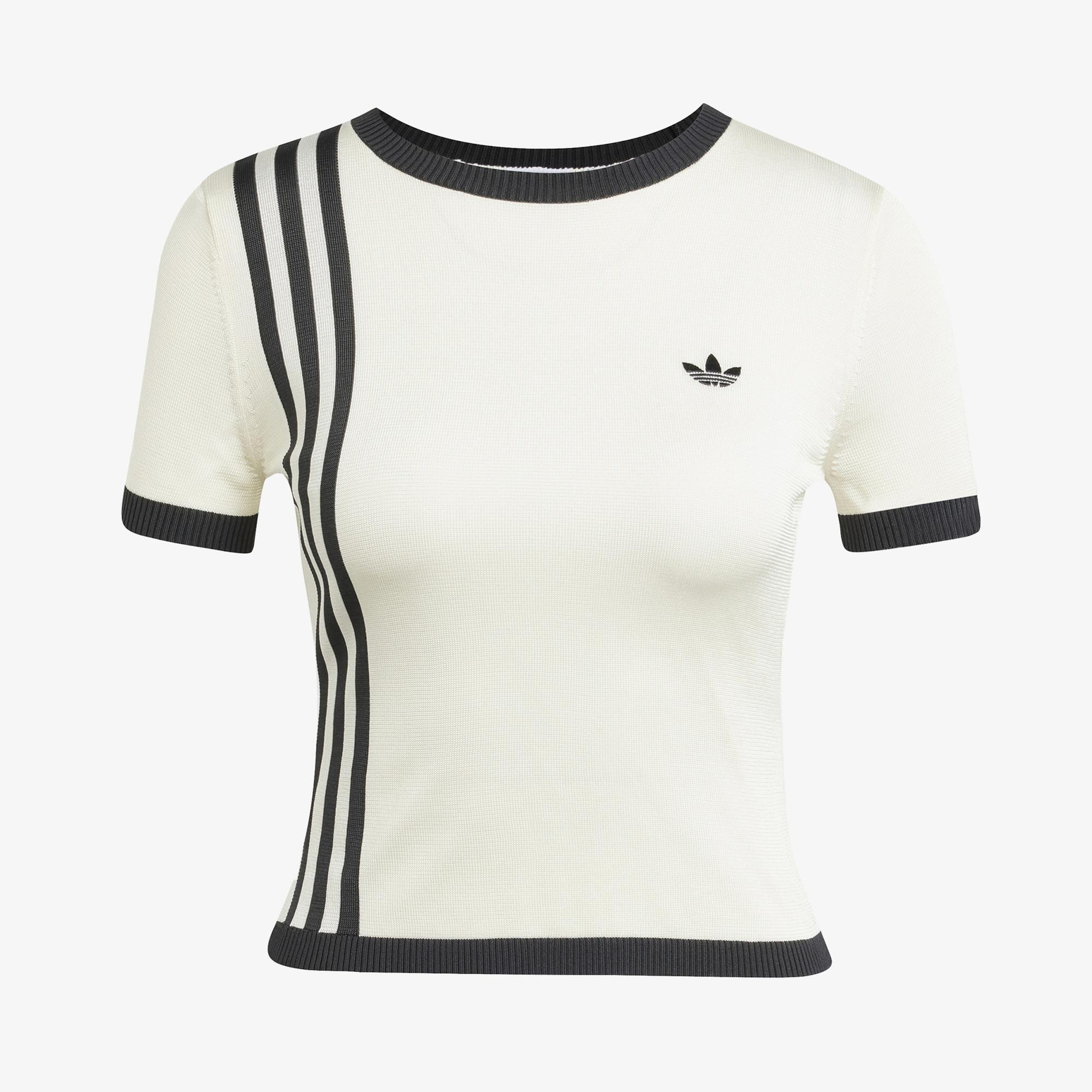 adidas Originals Knıtted 3S Beyaz Kadın T-Shirt