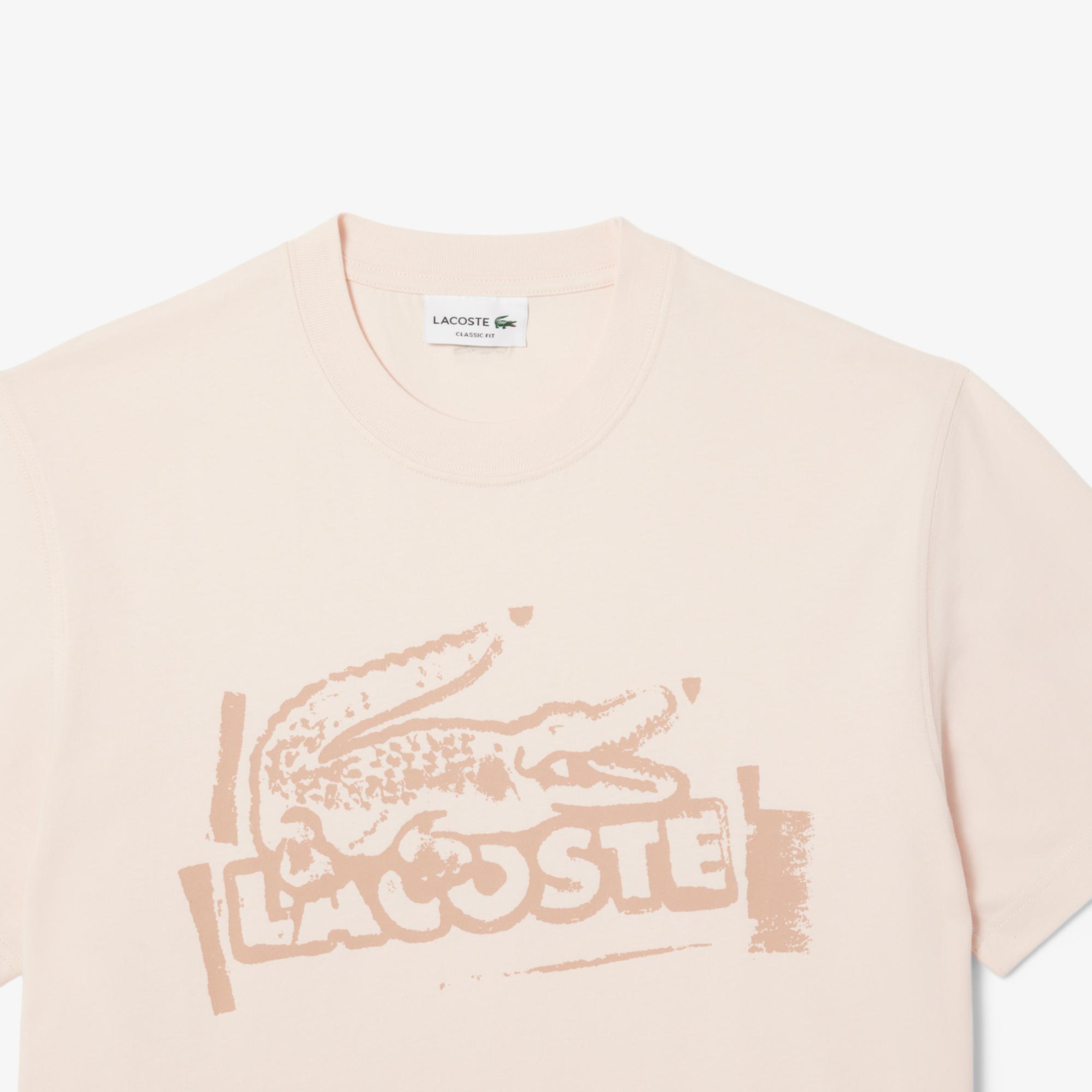 Lacoste Classic Fit Erkek Bej T-Shirt