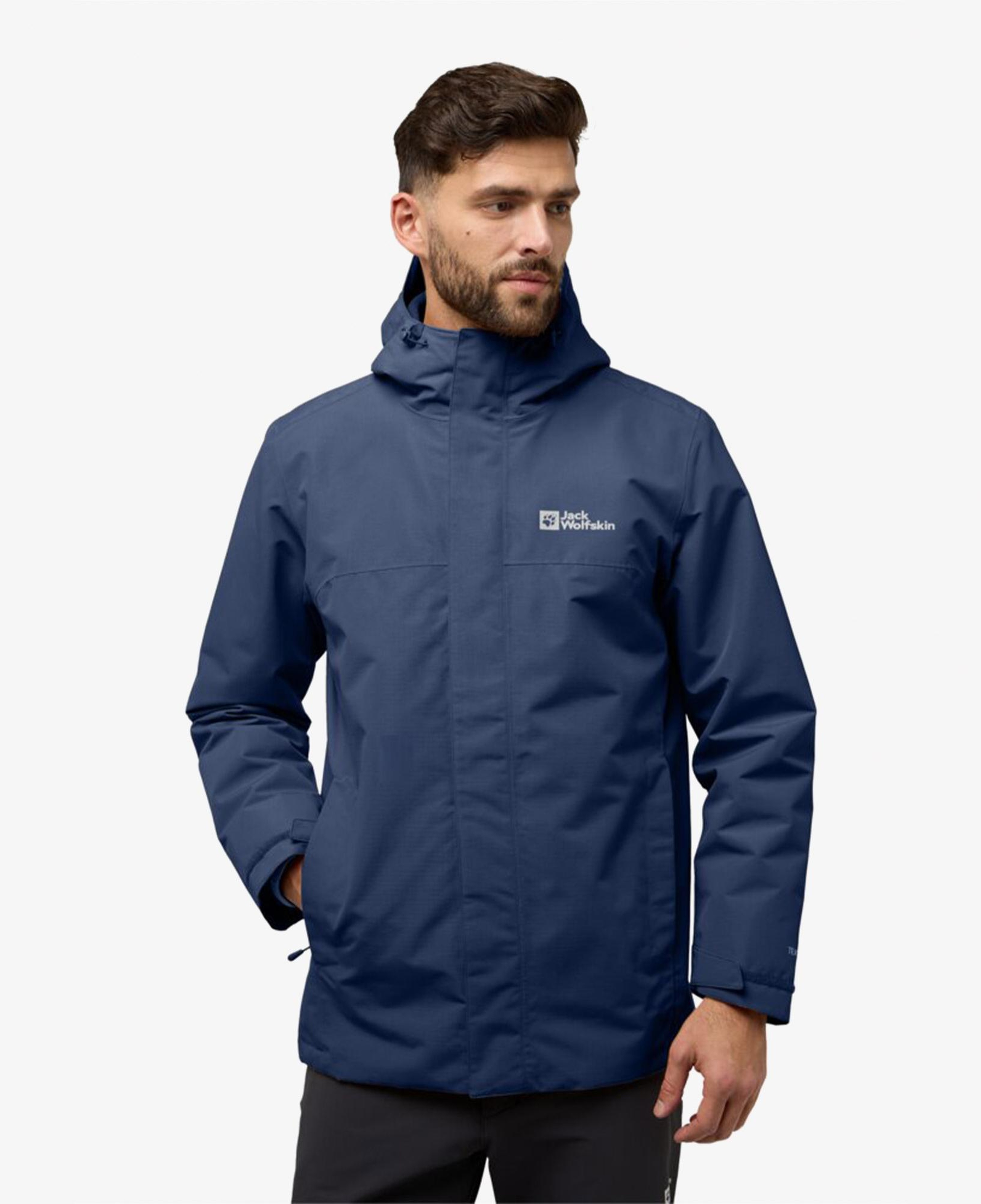 Jack Wolfskin Altenberg 3in1 Erkek Mavi Outdoor Mont