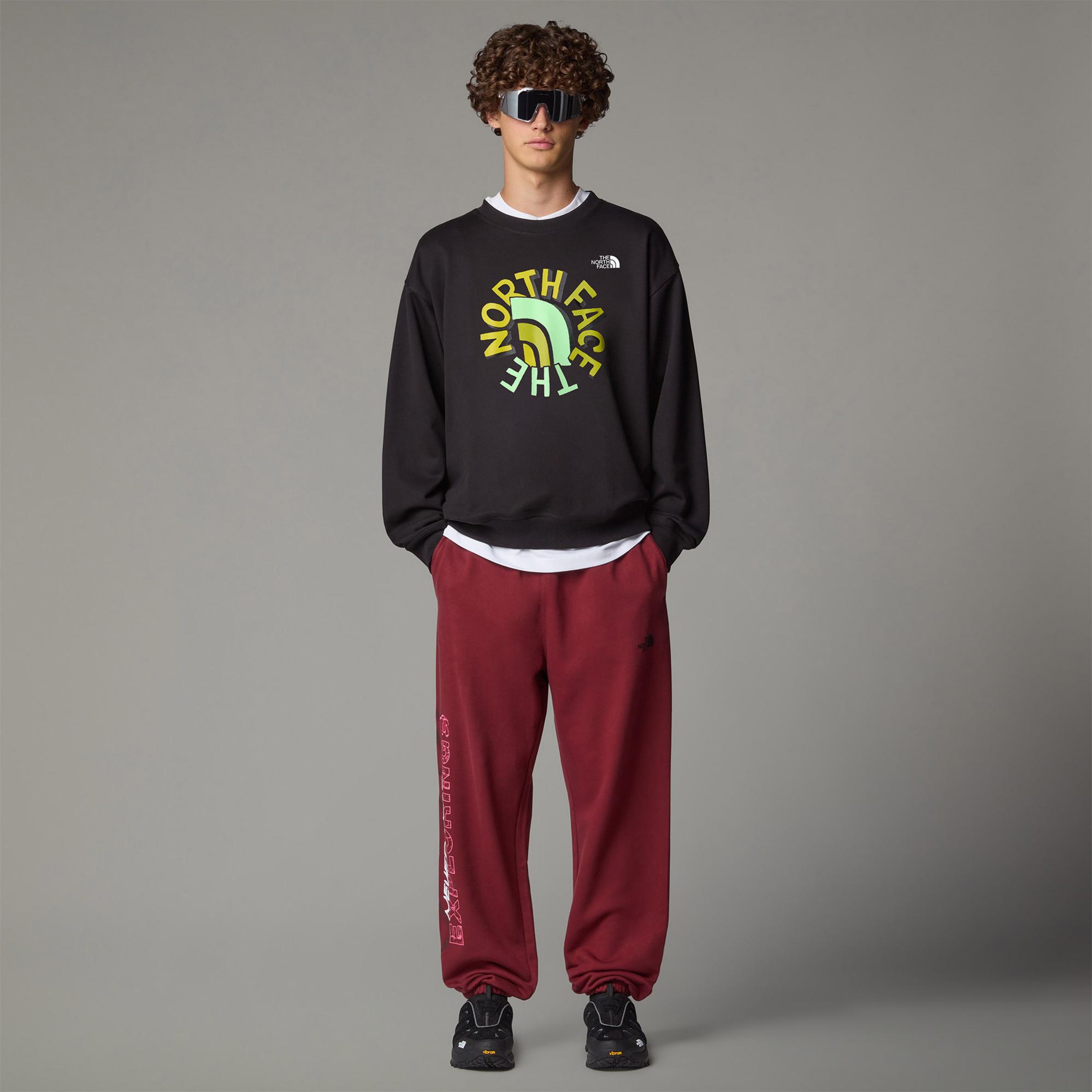 The North Face Oversızed Crew Erkek Siyah Sweatshirt