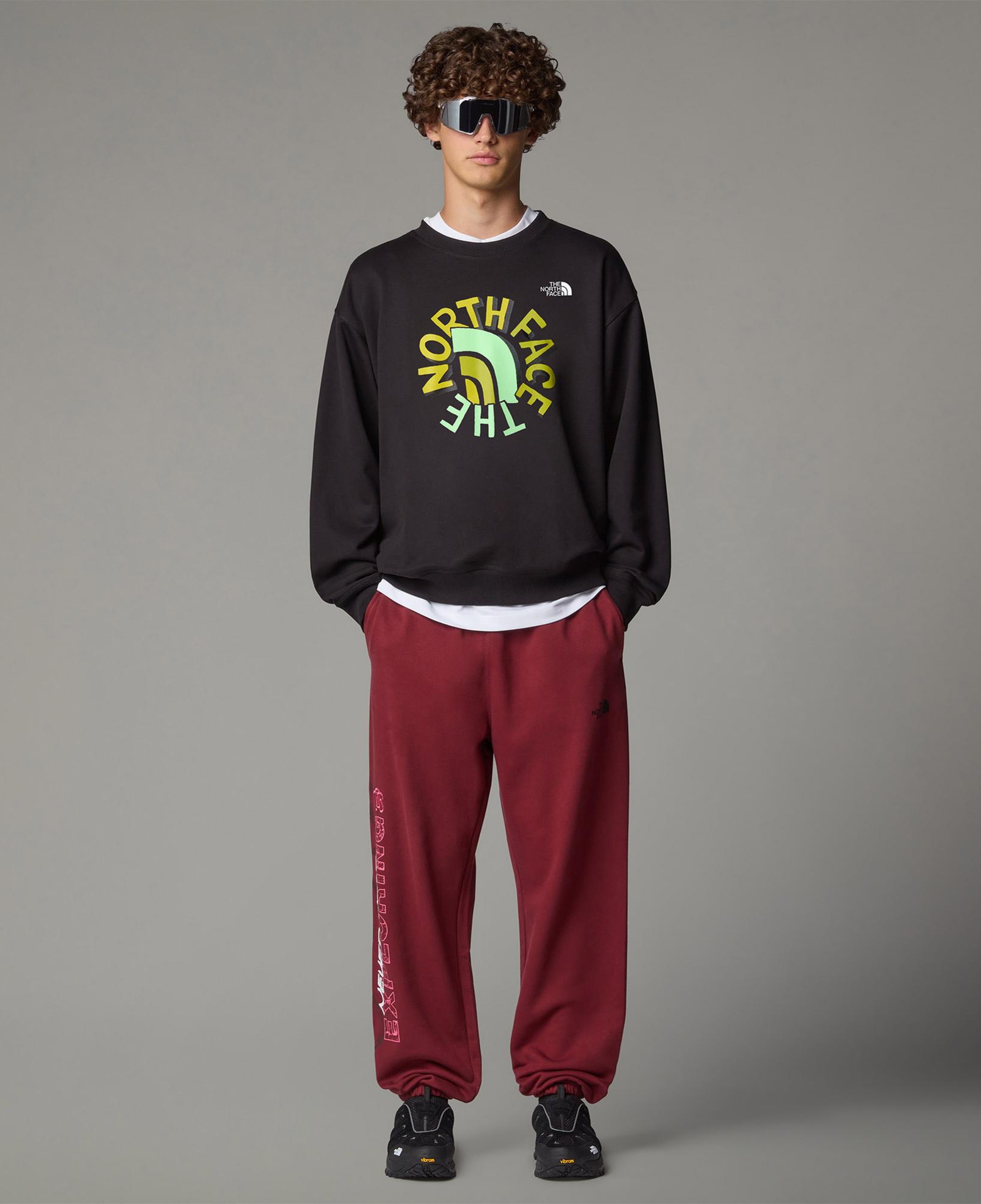The North Face Oversızed Crew Erkek Siyah Sweatshirt