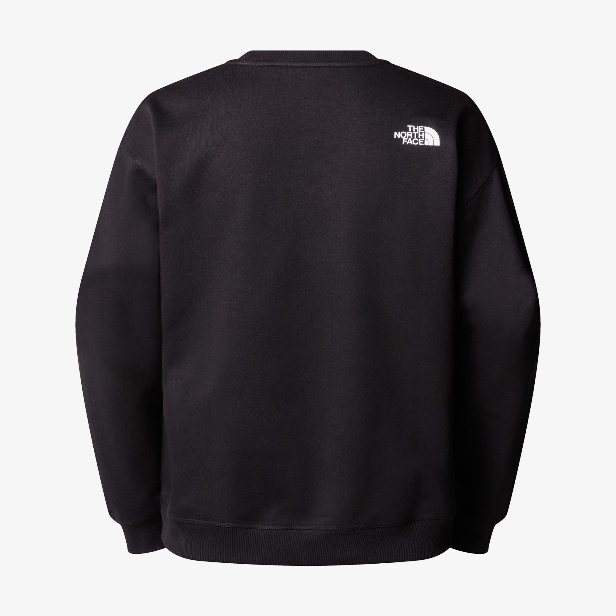 The North Face Oversızed Crew Erkek Siyah Sweatshirt
