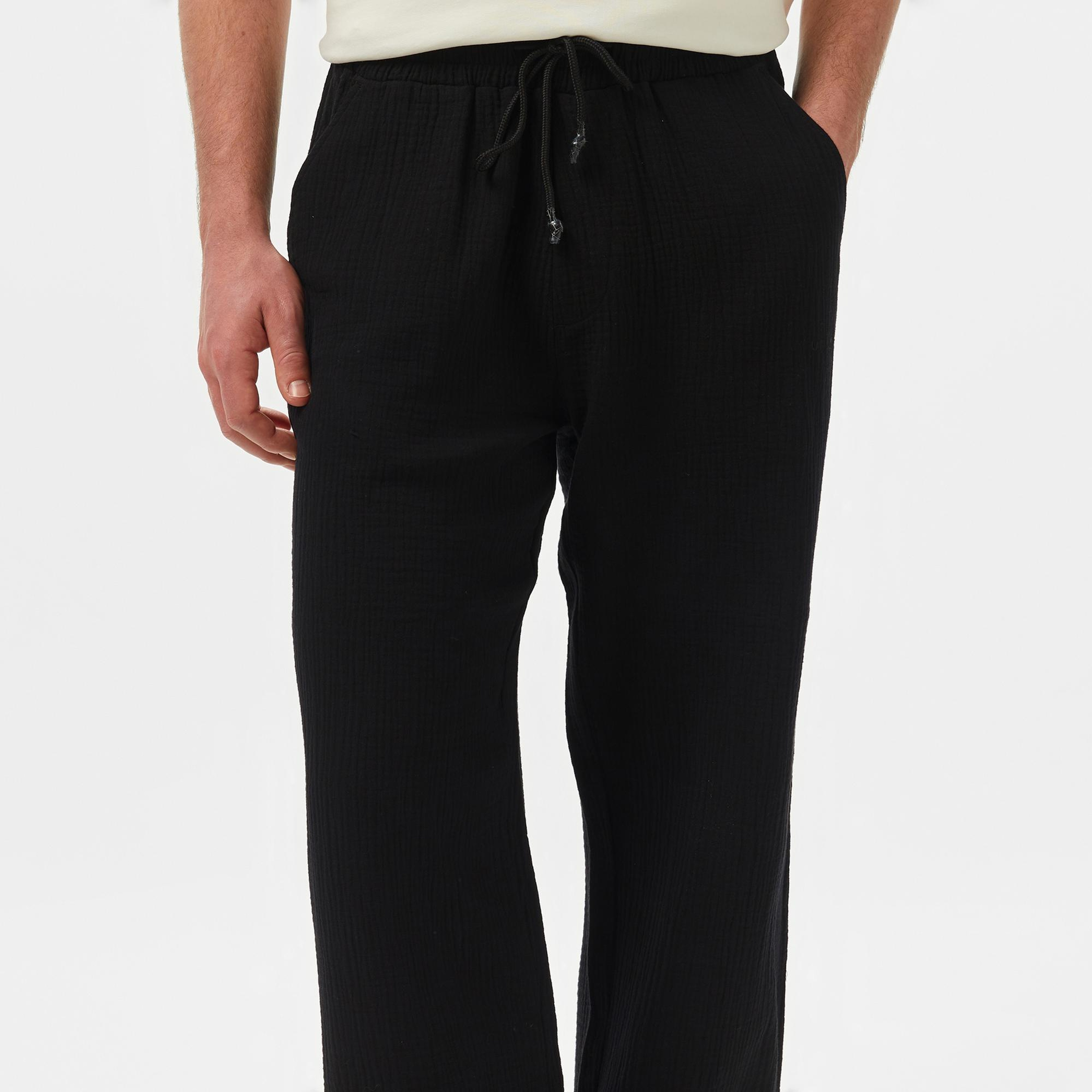 UNITED4 Comfort Erkek Siyah Pantolon