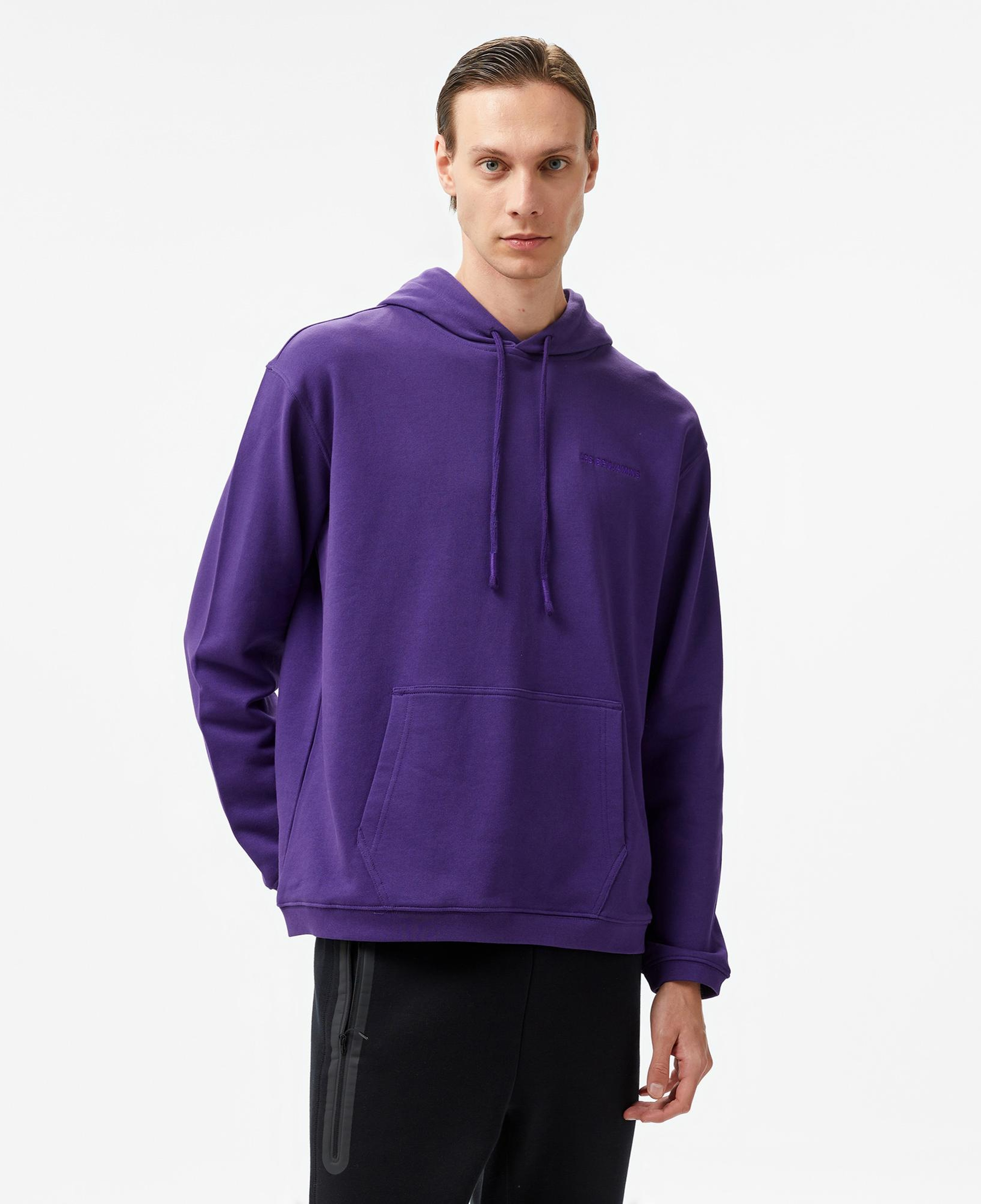 Les Benjamins 303 Erkek Mor Hoodie