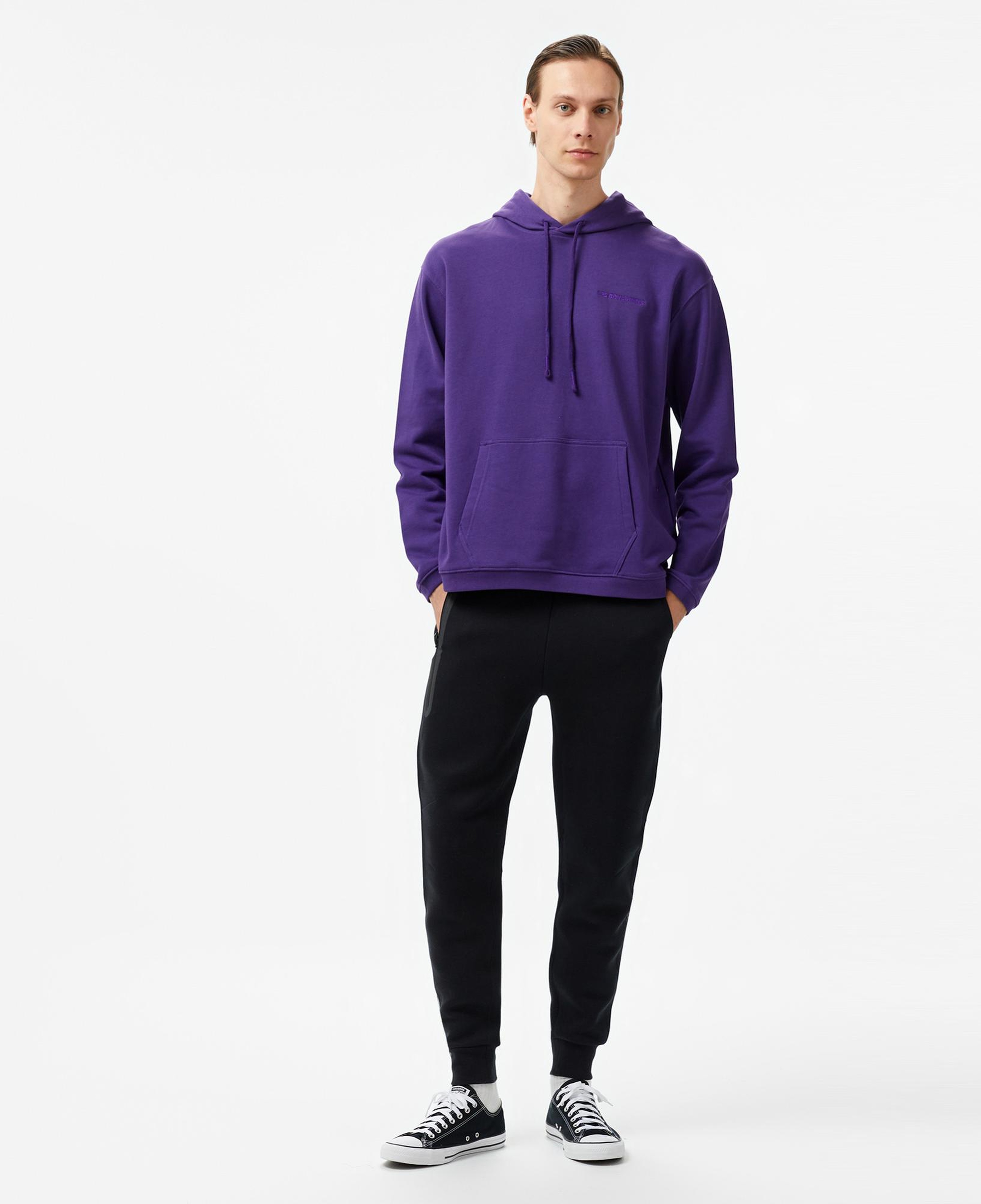 Les Benjamins 303 Erkek Mor Hoodie