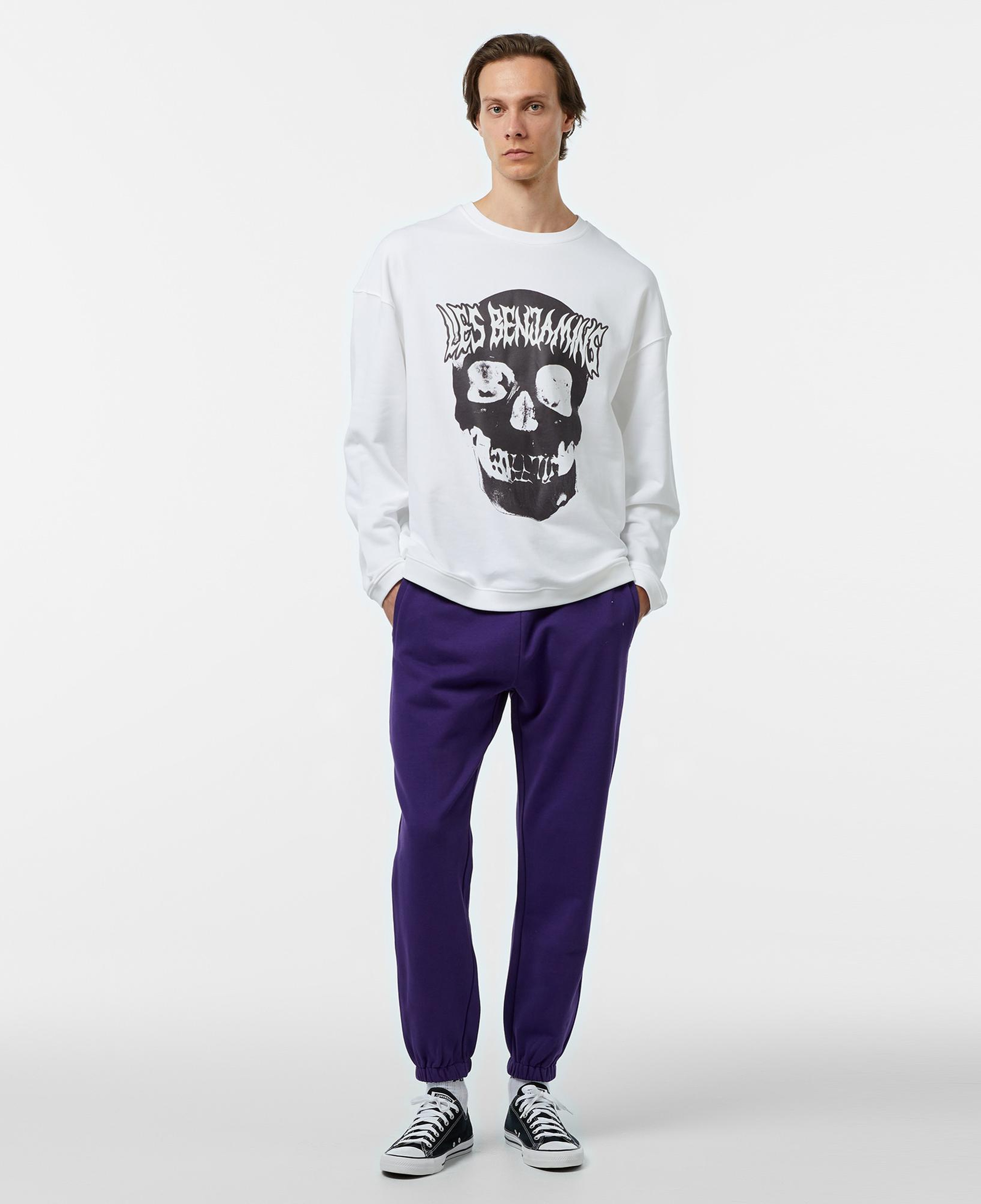 Les Benjamins 705 Unisex Beyaz Sweatshirt