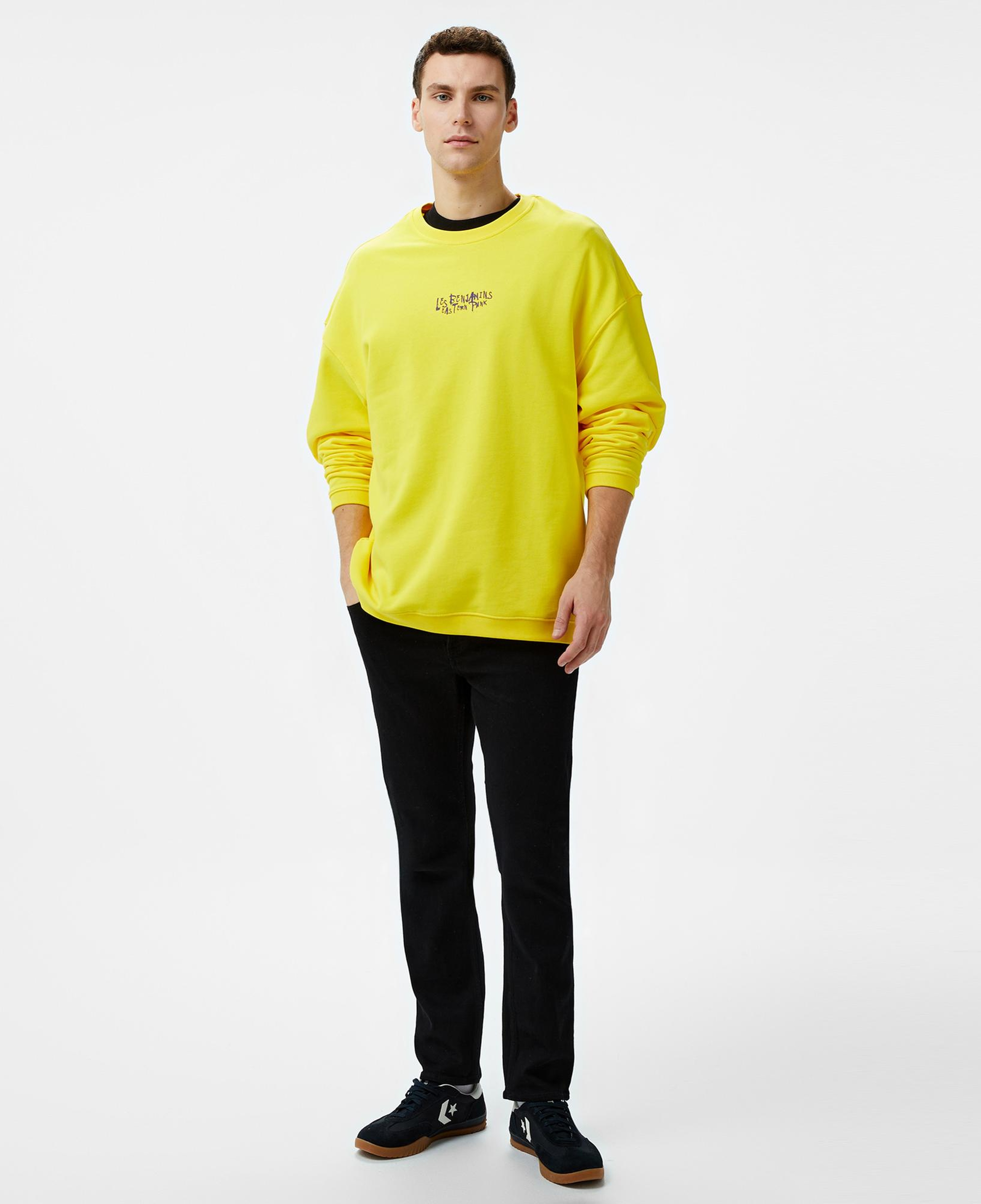 Les Benjamins 706 Unisex Sarı Sweatshirt