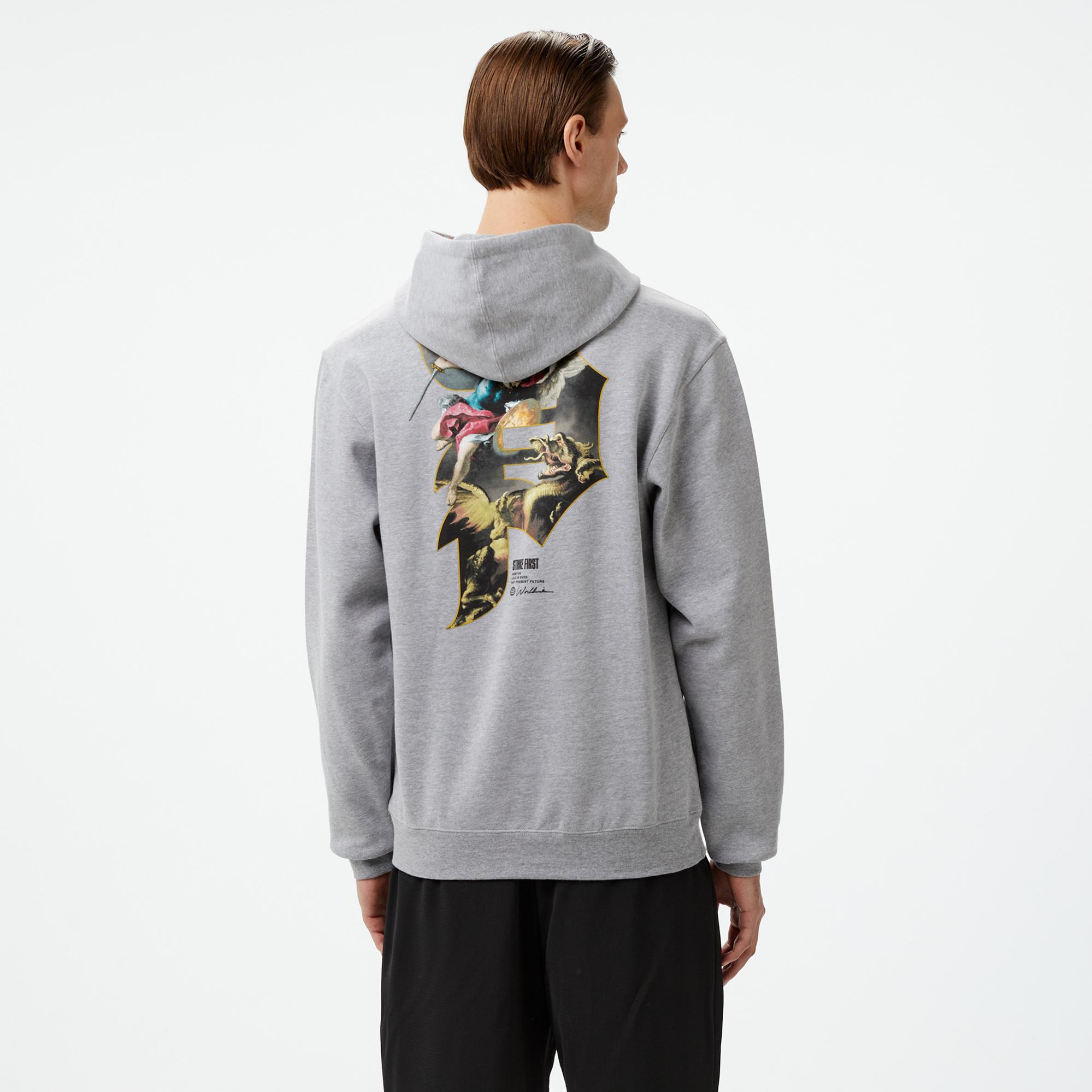 Primitive Courage Hood Erkek Gri Hoodie