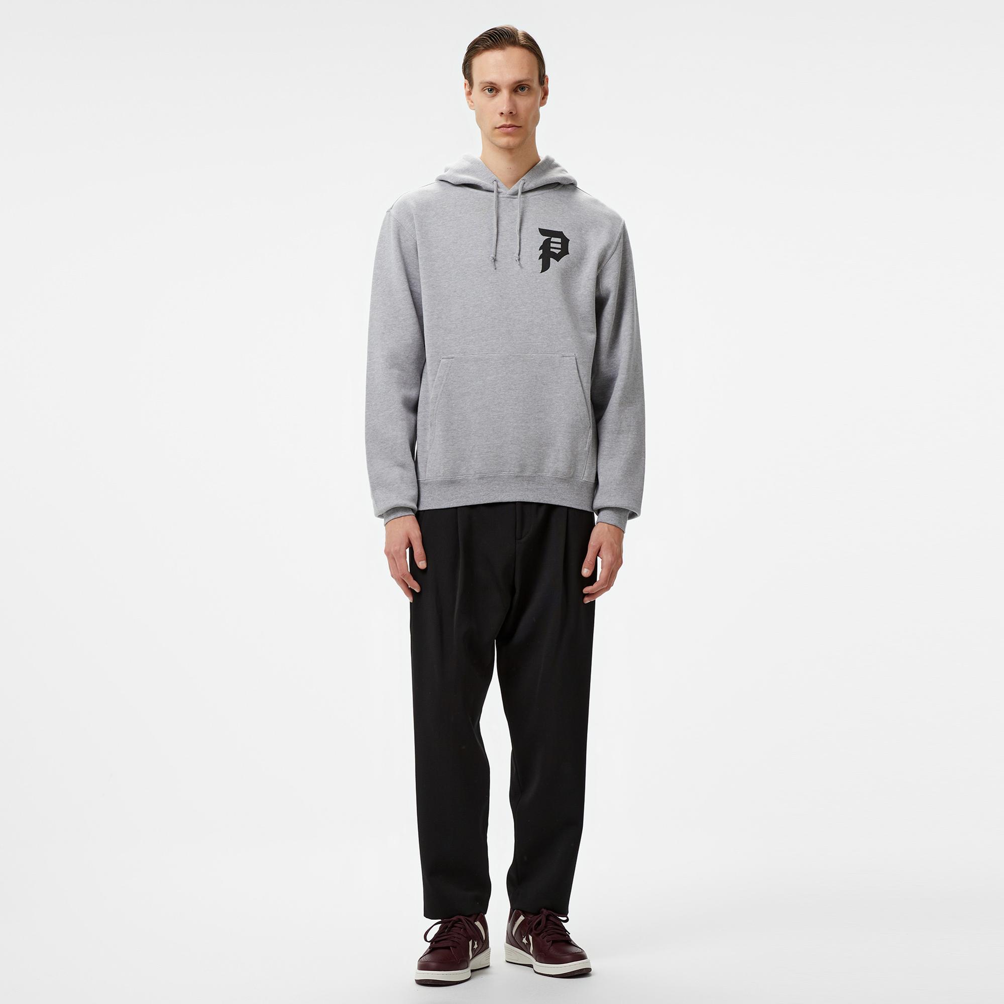 Primitive Courage Hood Erkek Gri Hoodie