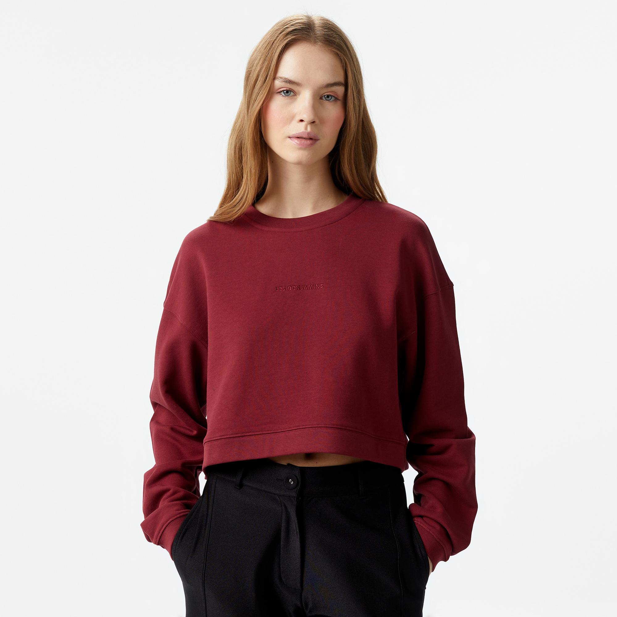 Les Benjamins 301 Kadın Bordo Sweatshirt