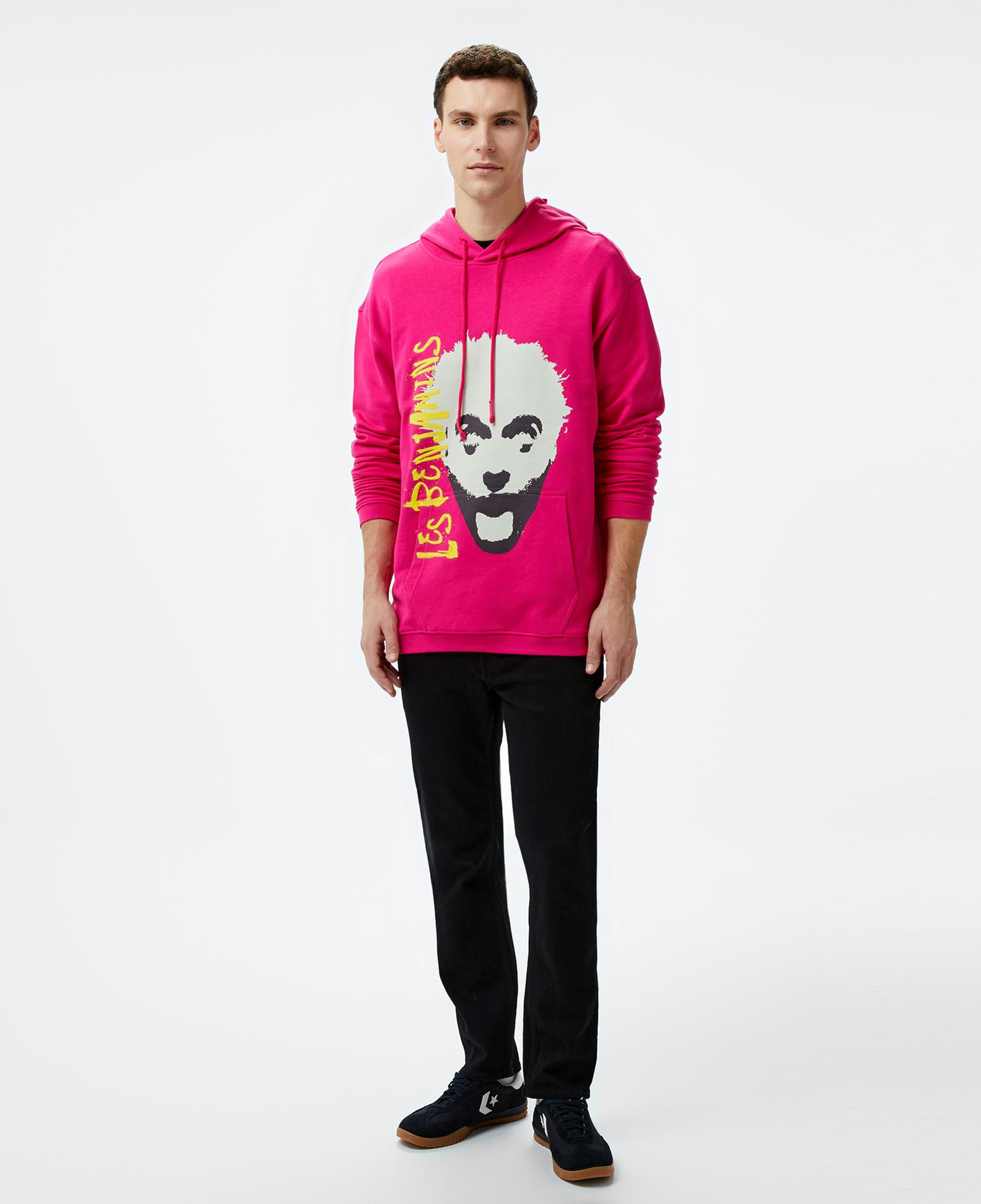 Les Benjamins 704 Unisex Pembe Hoodie